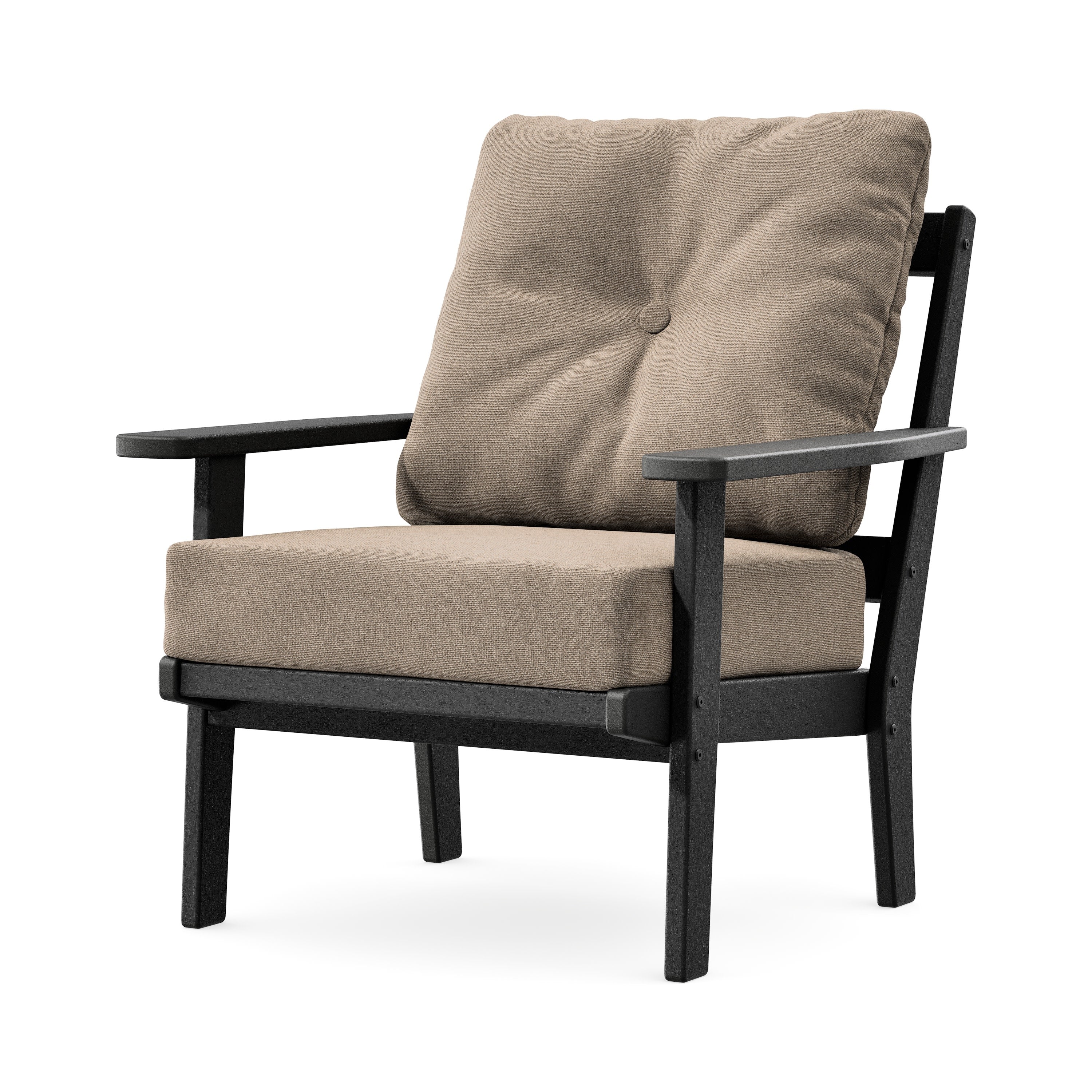 Prairie Deep Seating Chair in Black / Spiced Burlap
