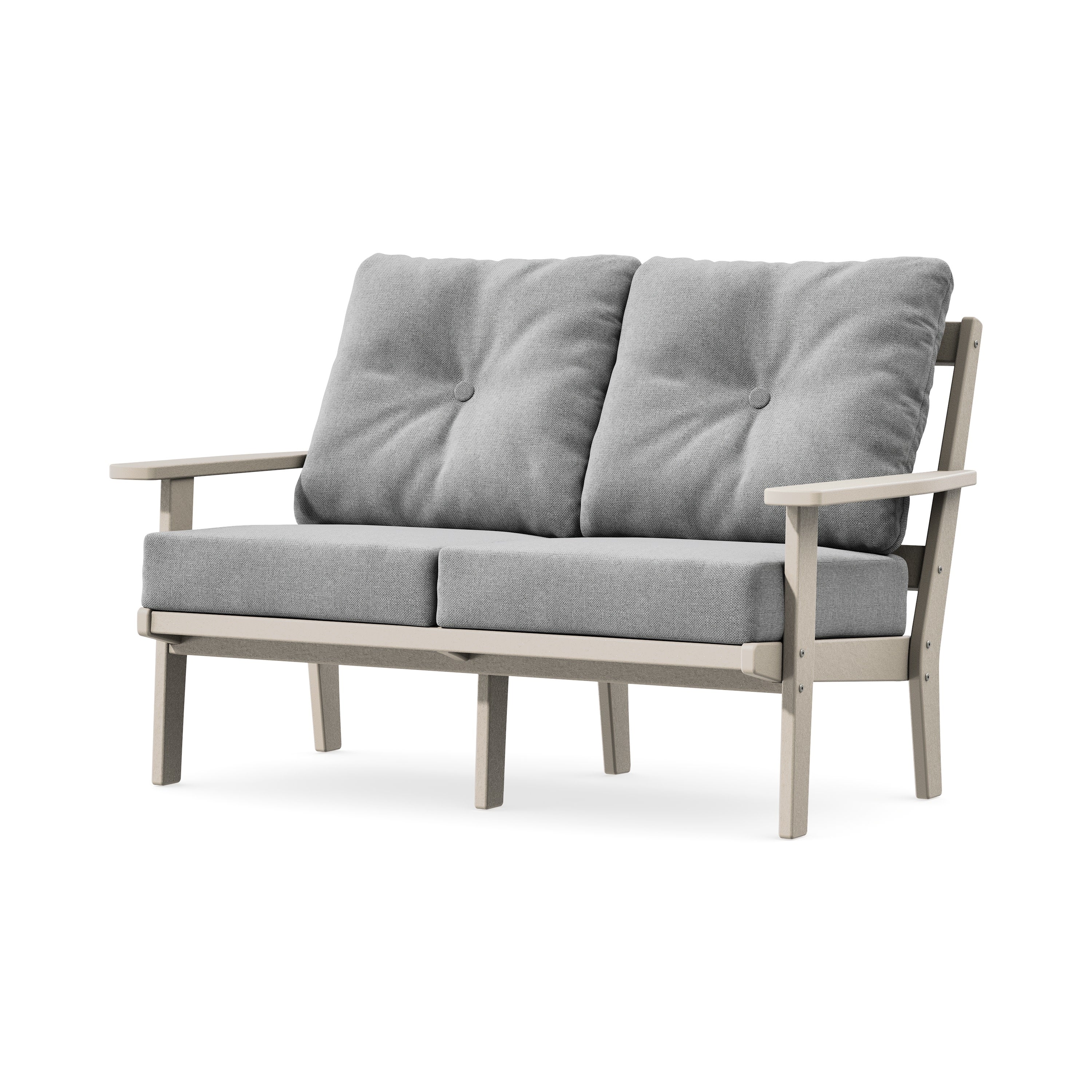 Oxford Deep SeatingLoveseat in Sand / Grey Mist