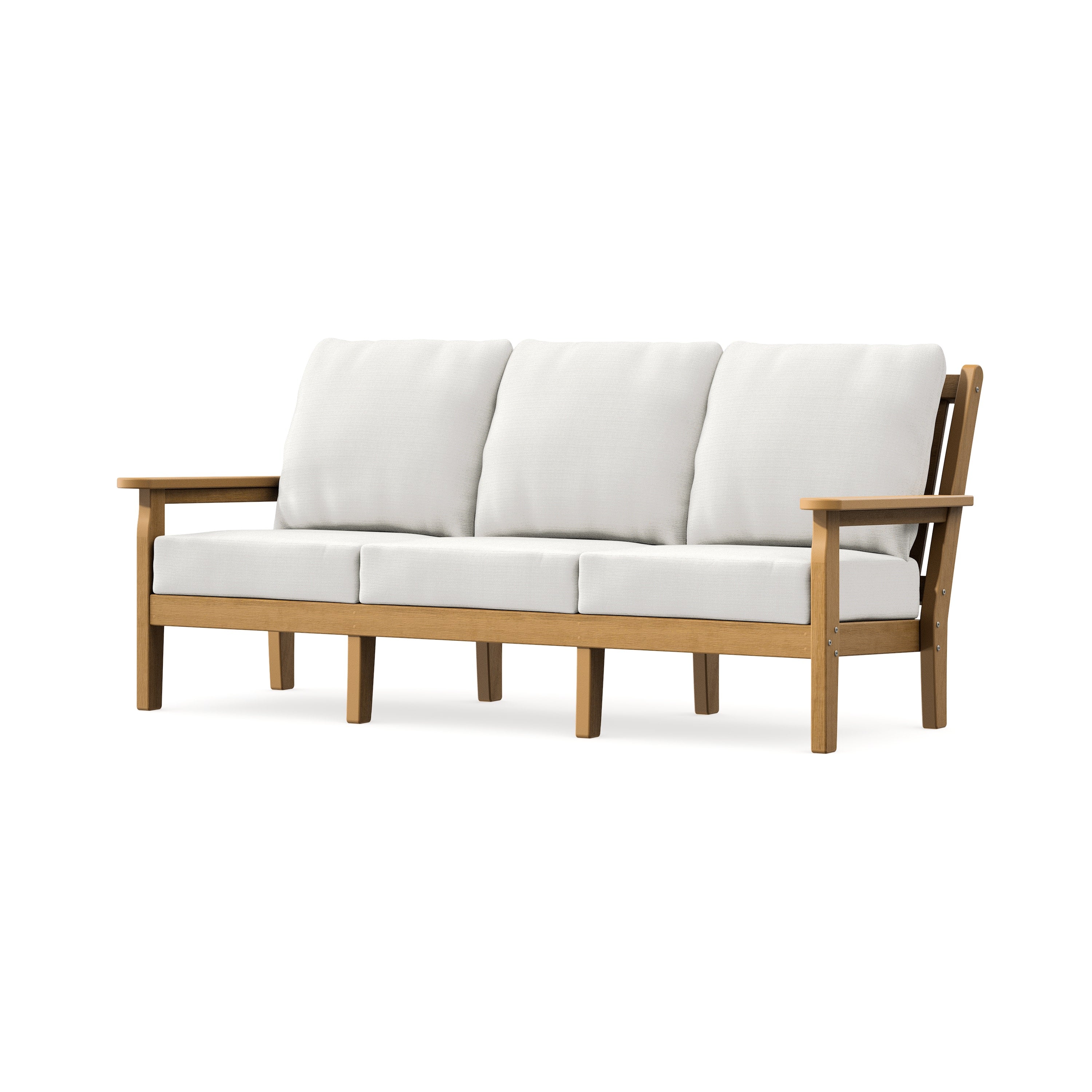 Chippendale Deep Seating Sofa in Natural / Natural Linen