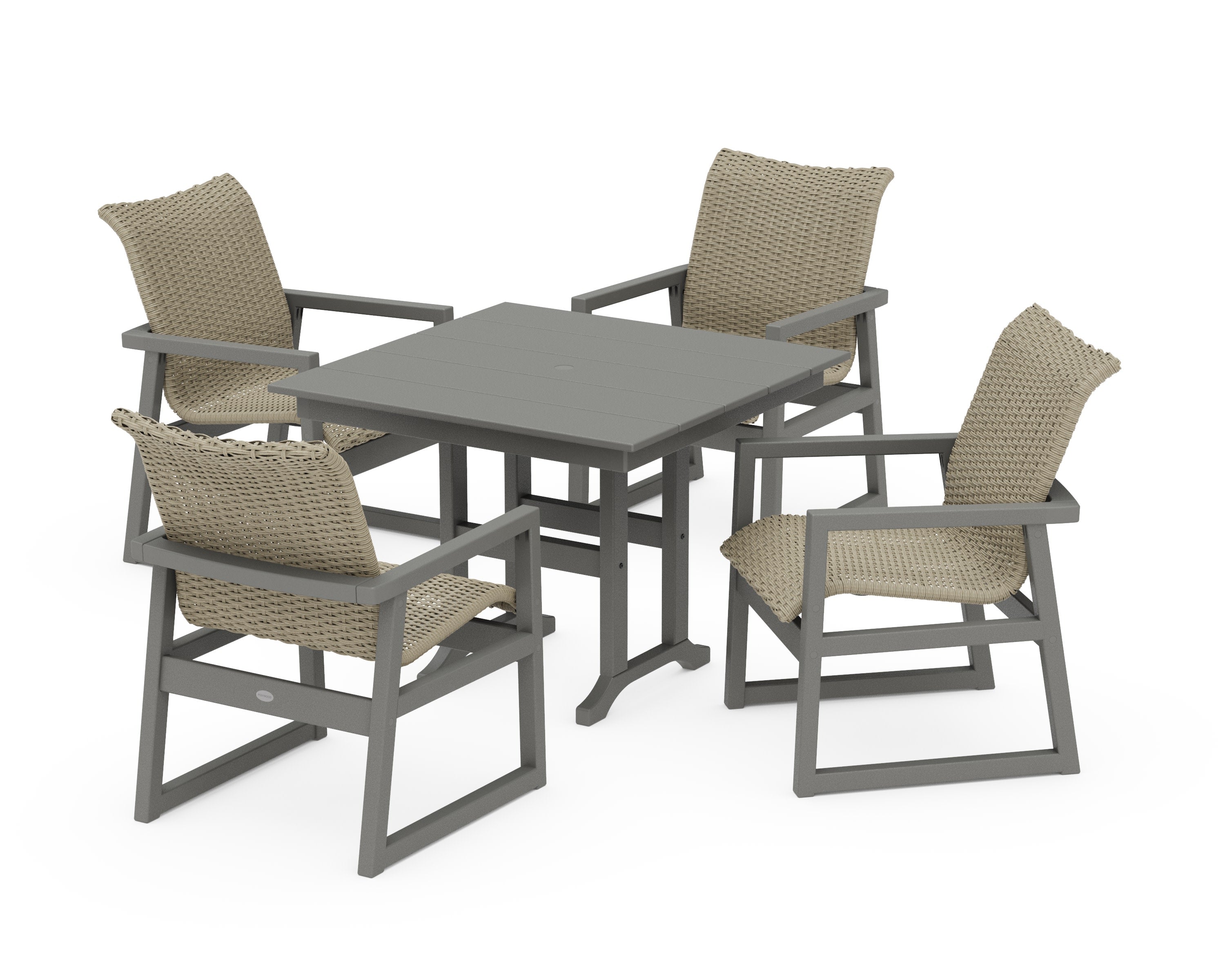 EDGE Woven 5-Piece Farmhouse Dining Set