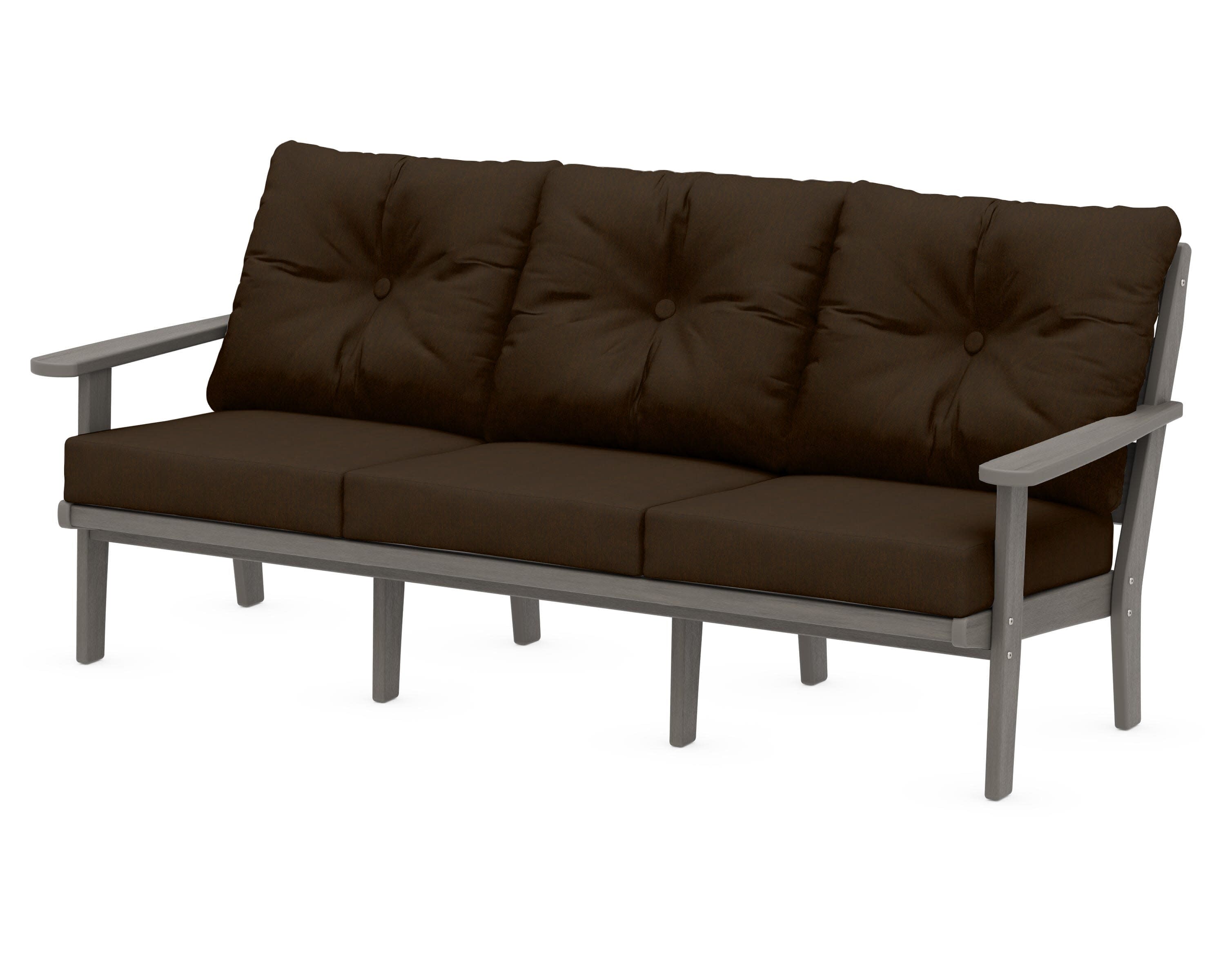 Lakeside Deep Seating Sofa in Driftwood / Canvas Java