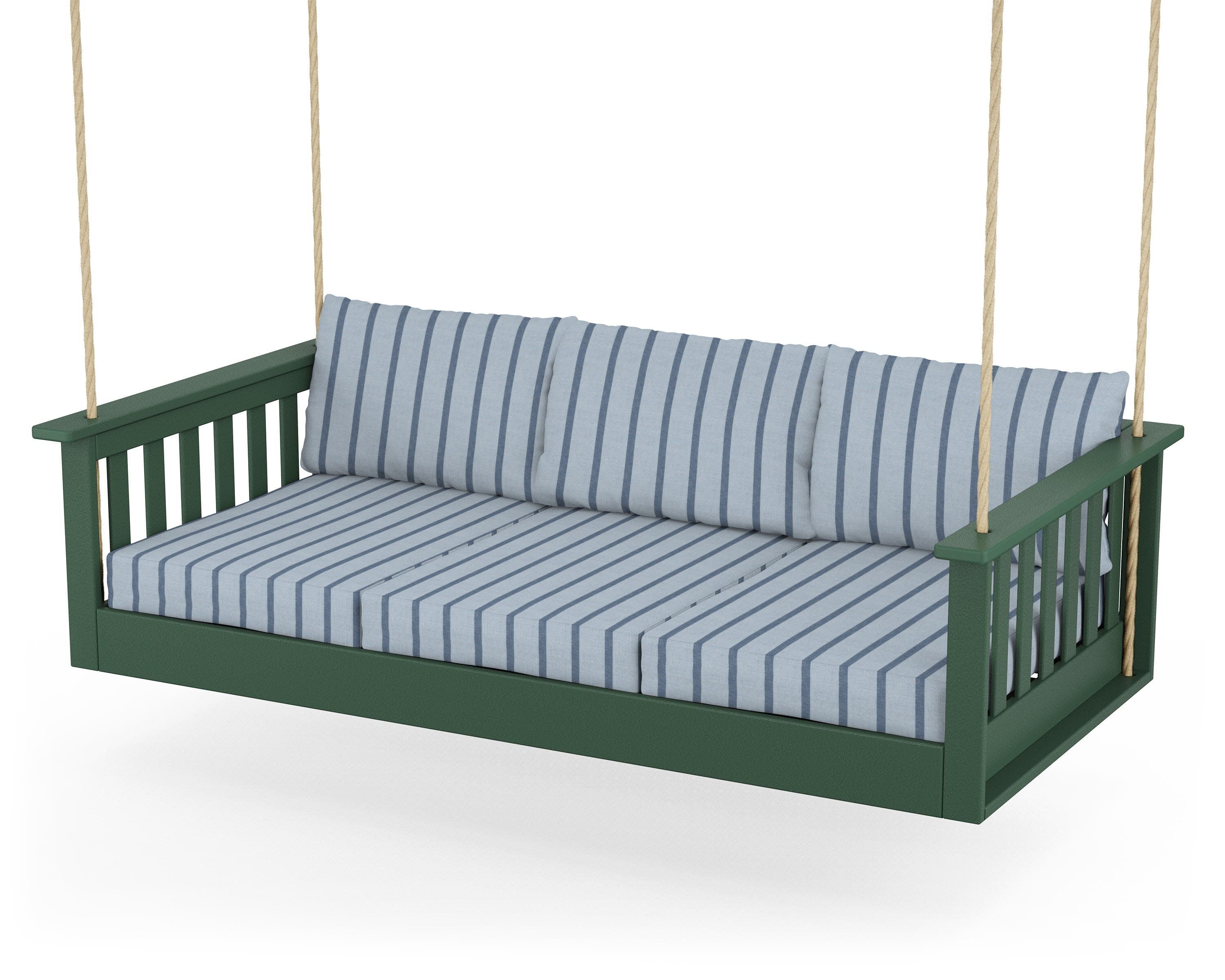 Vineyard Daybed Swing in Green / Unwind Sky