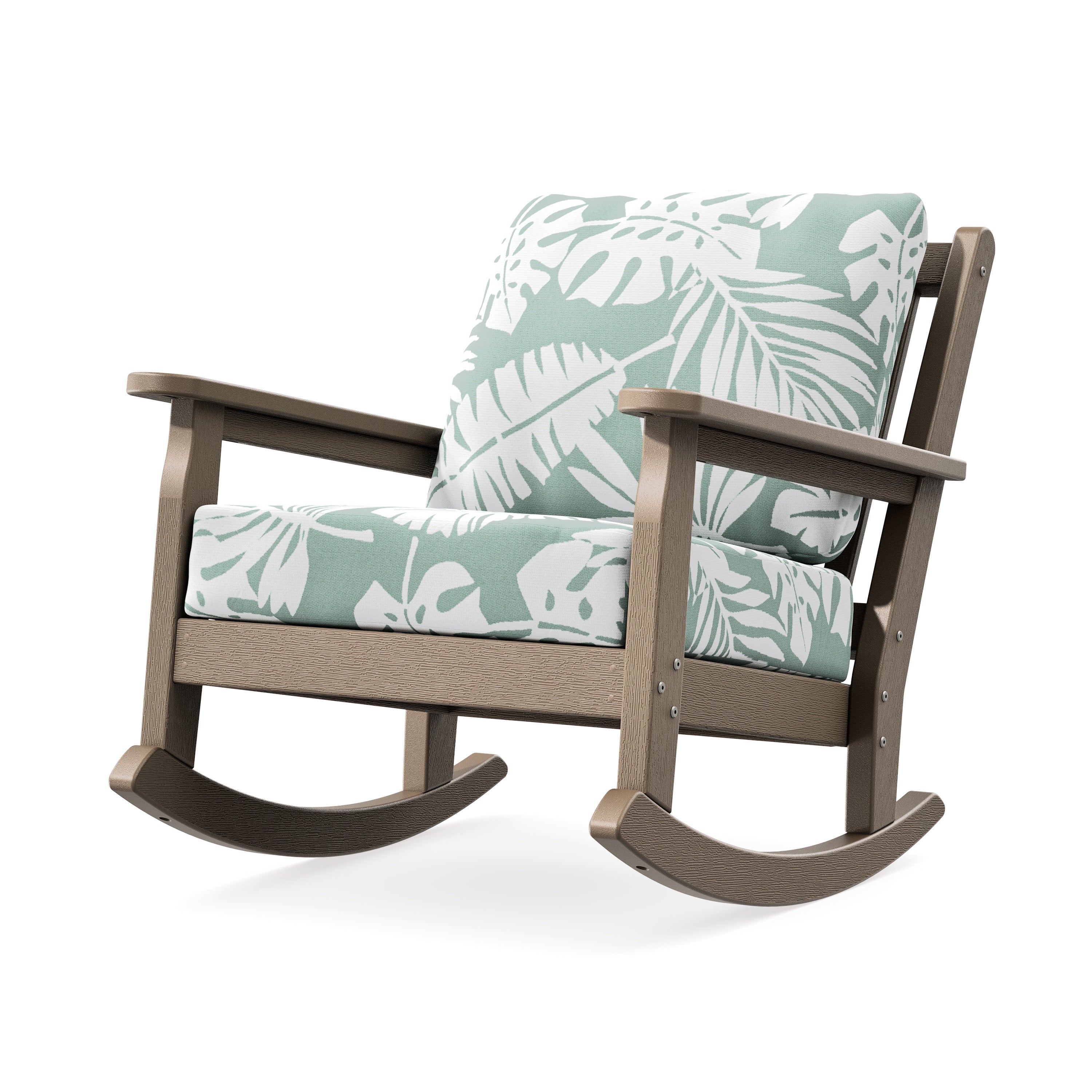 Chippendale Deep Seating Rocking Chair in Vintage Sahara / Leaf Glacier Spa