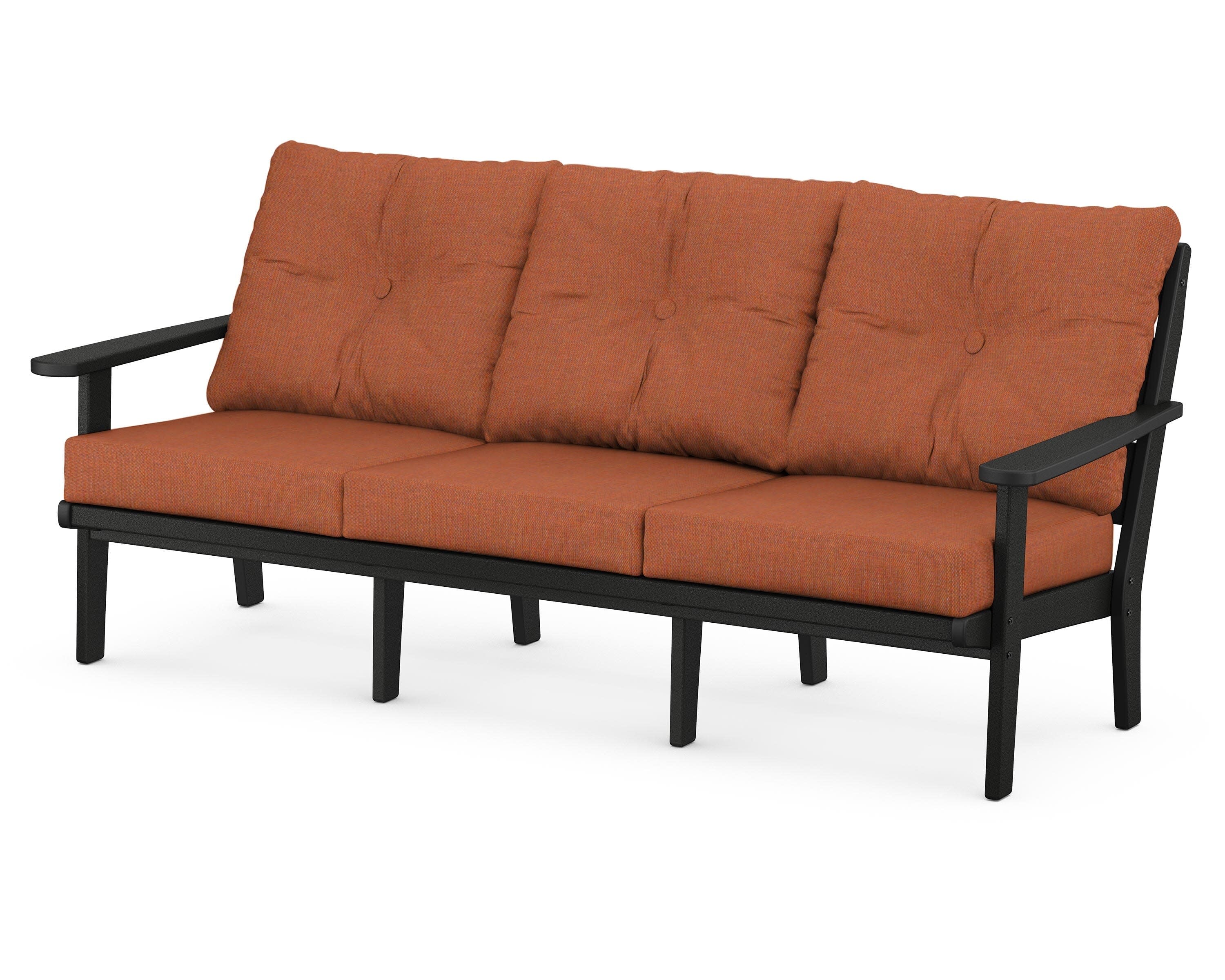 Lakeside Deep Seating Sofa in Black / Play Adobe