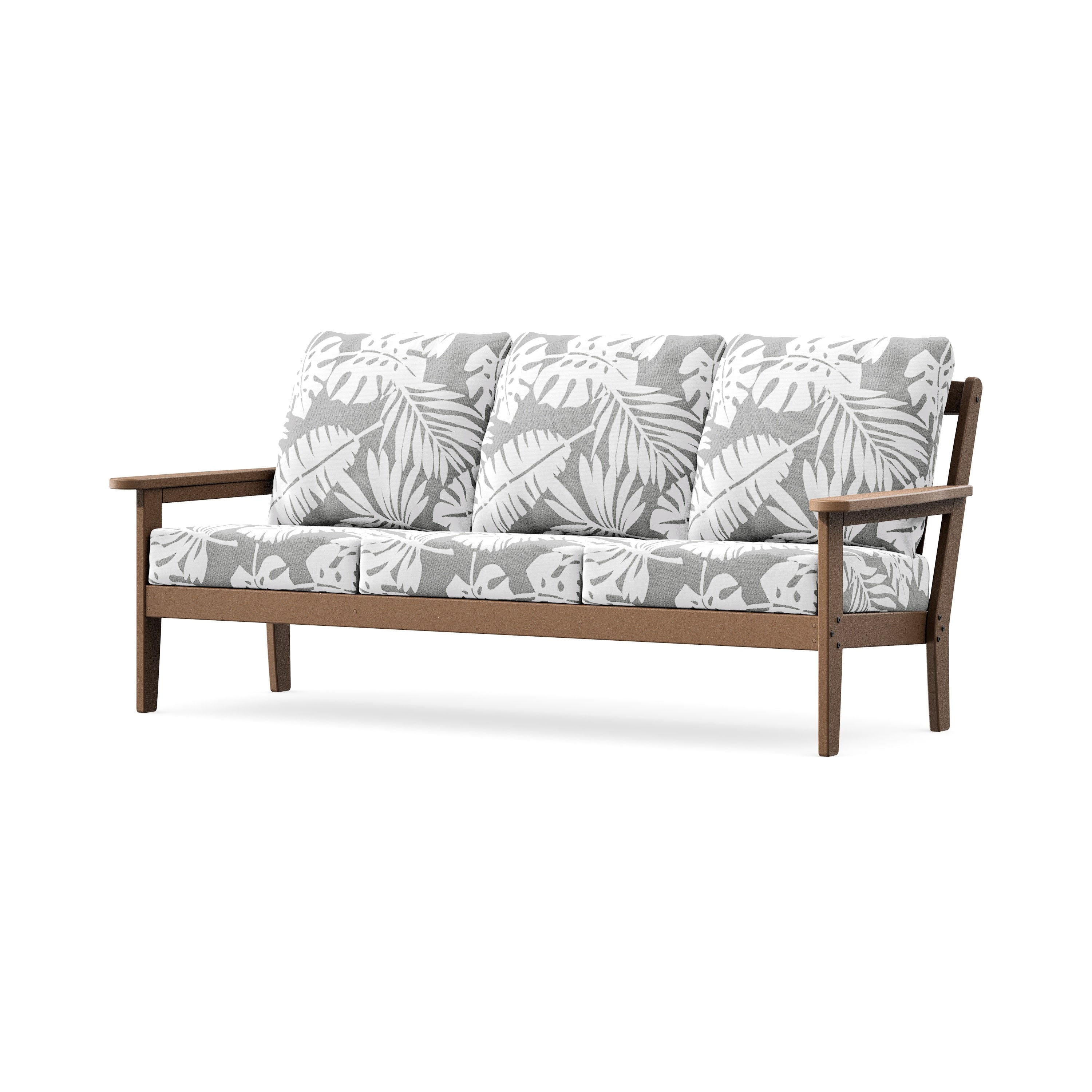 Cottage Deep Seating Sofa in Teak / Leaf Grey Mist