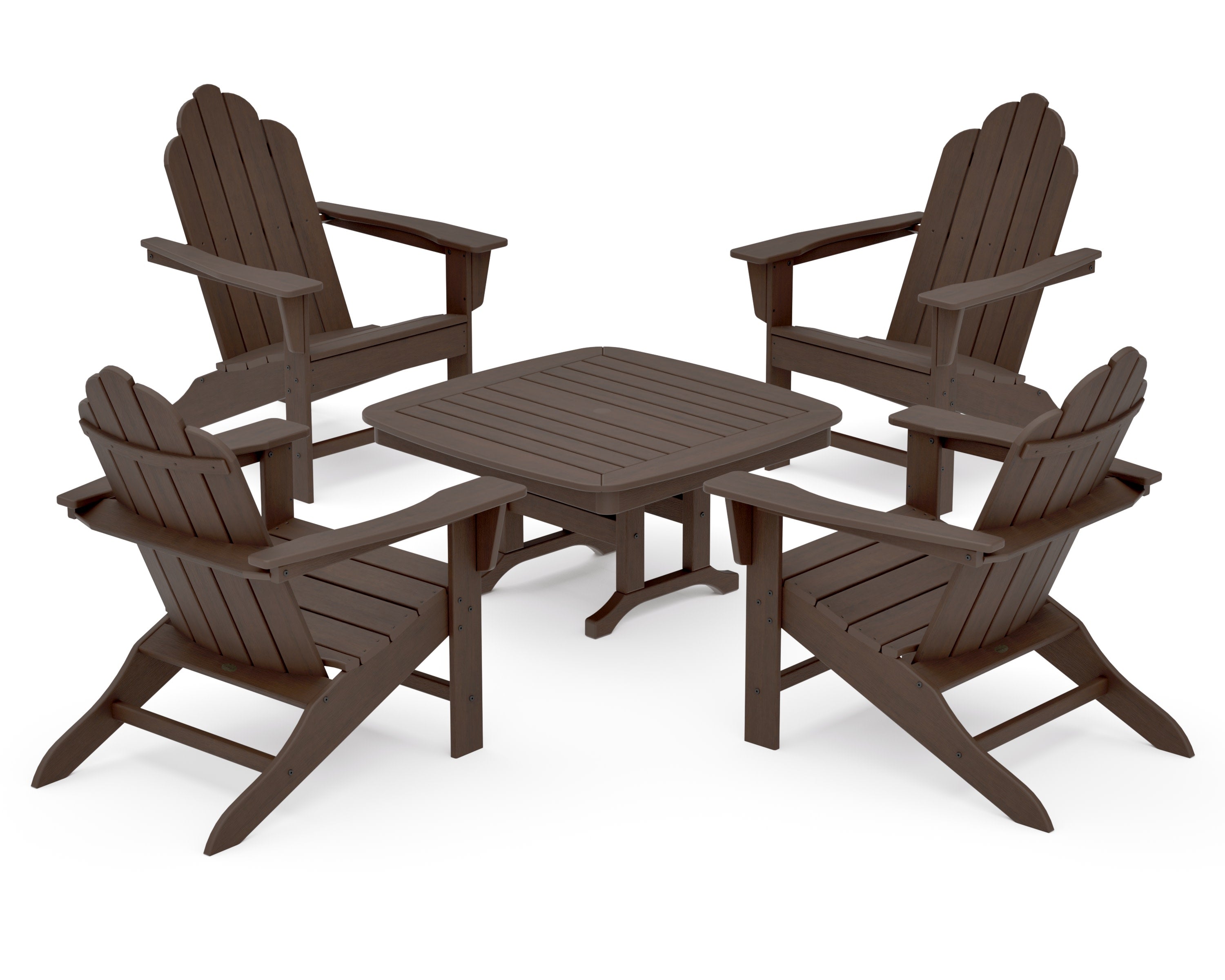 Long Island Adirondack 5-Piece Conversation Group in Kona