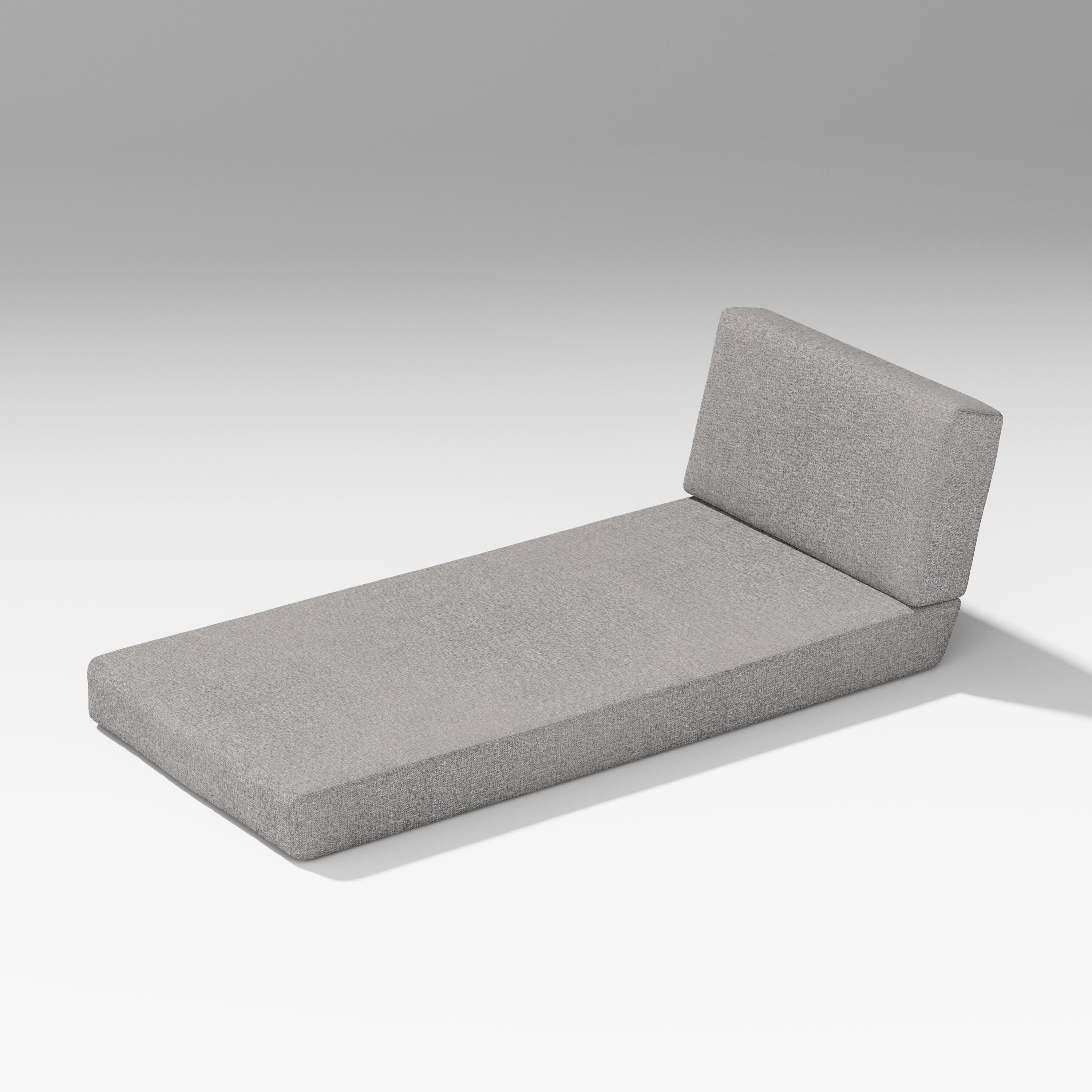Latitude Modular Chaise Seat/Back Combo in Grey Mist