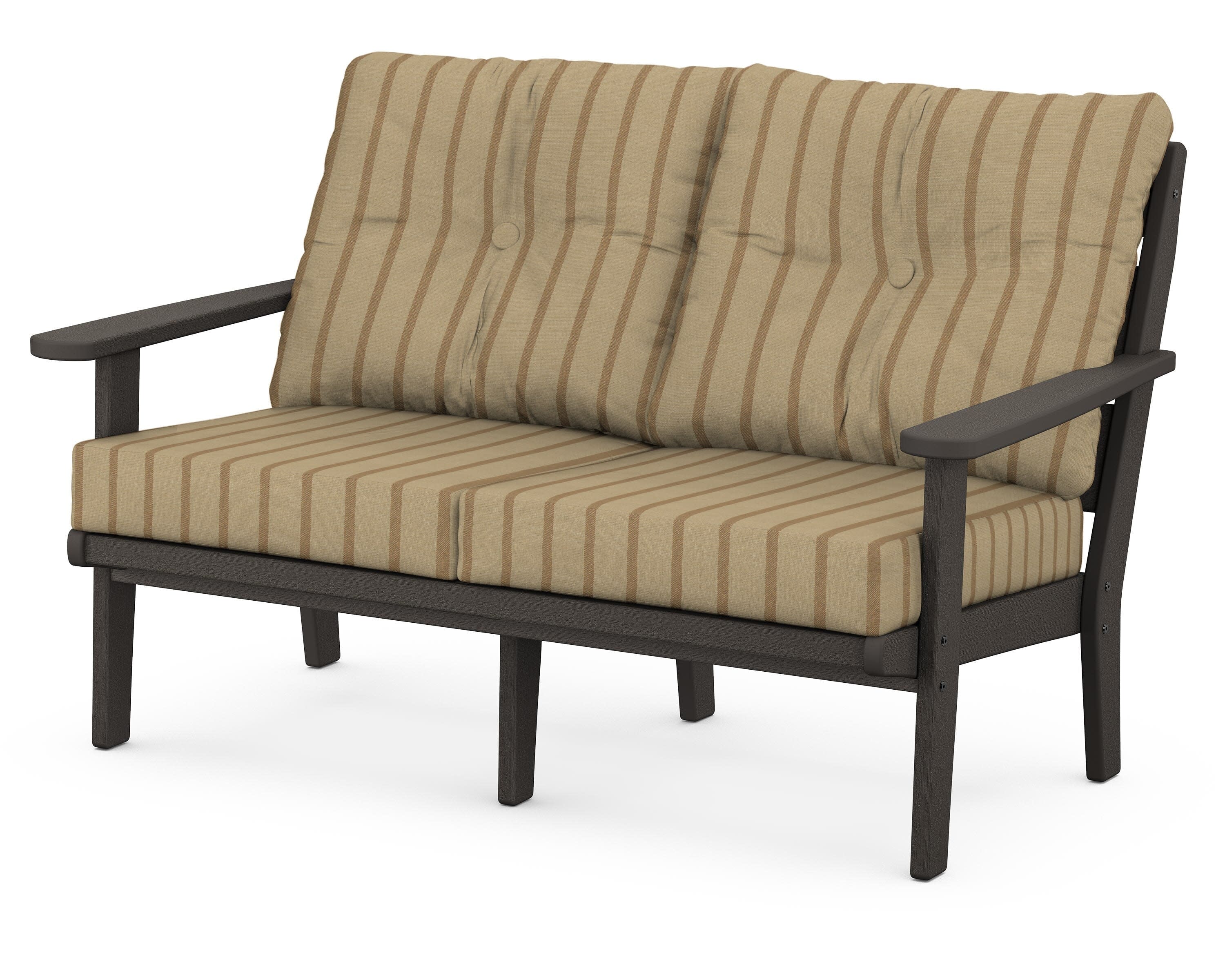 Lakeside Deep Seating Loveseat in Vintage Coffee / Unwind Driftwood