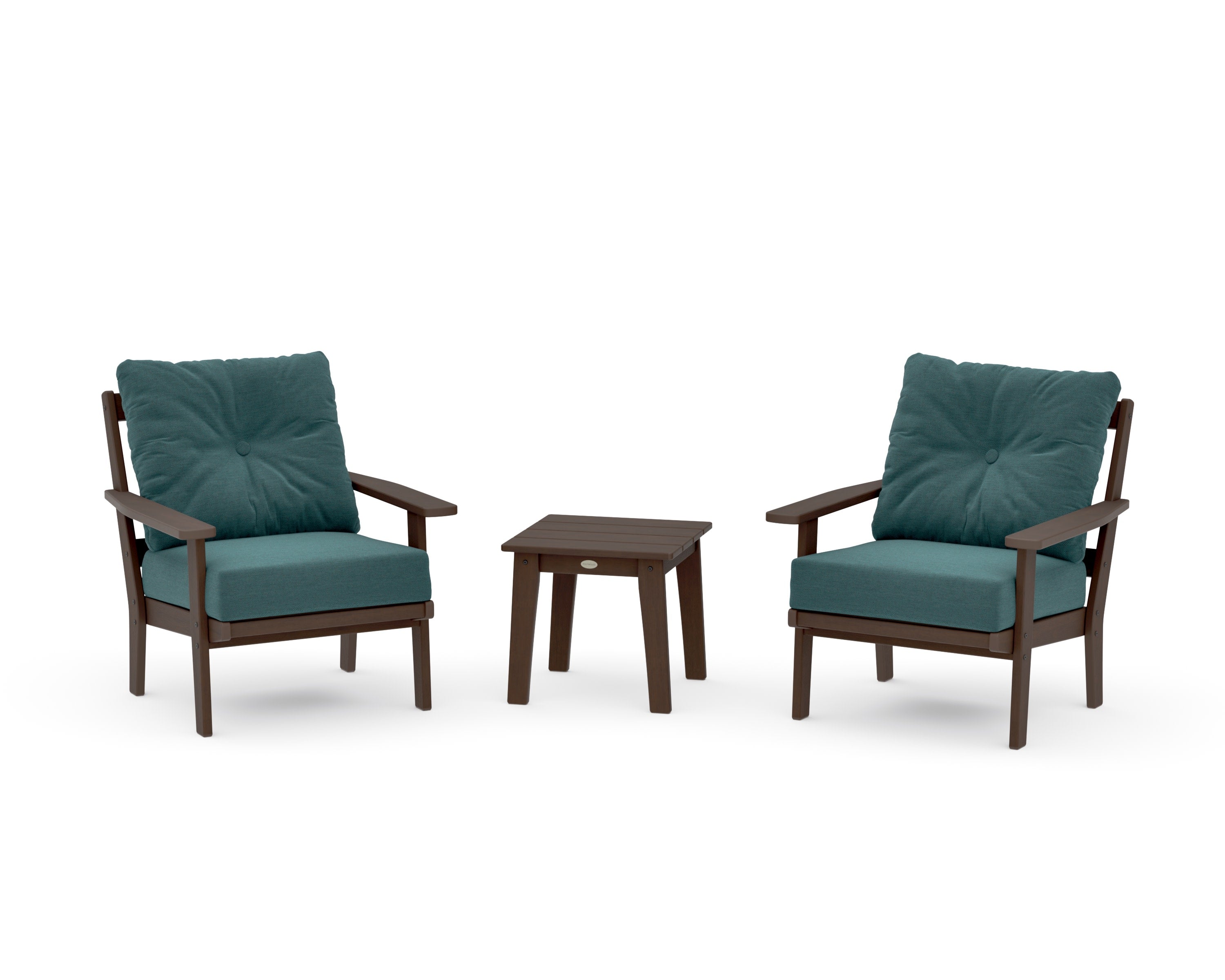 Prairie 3-Piece Deep Seating Set in Kona / Ocean Teal