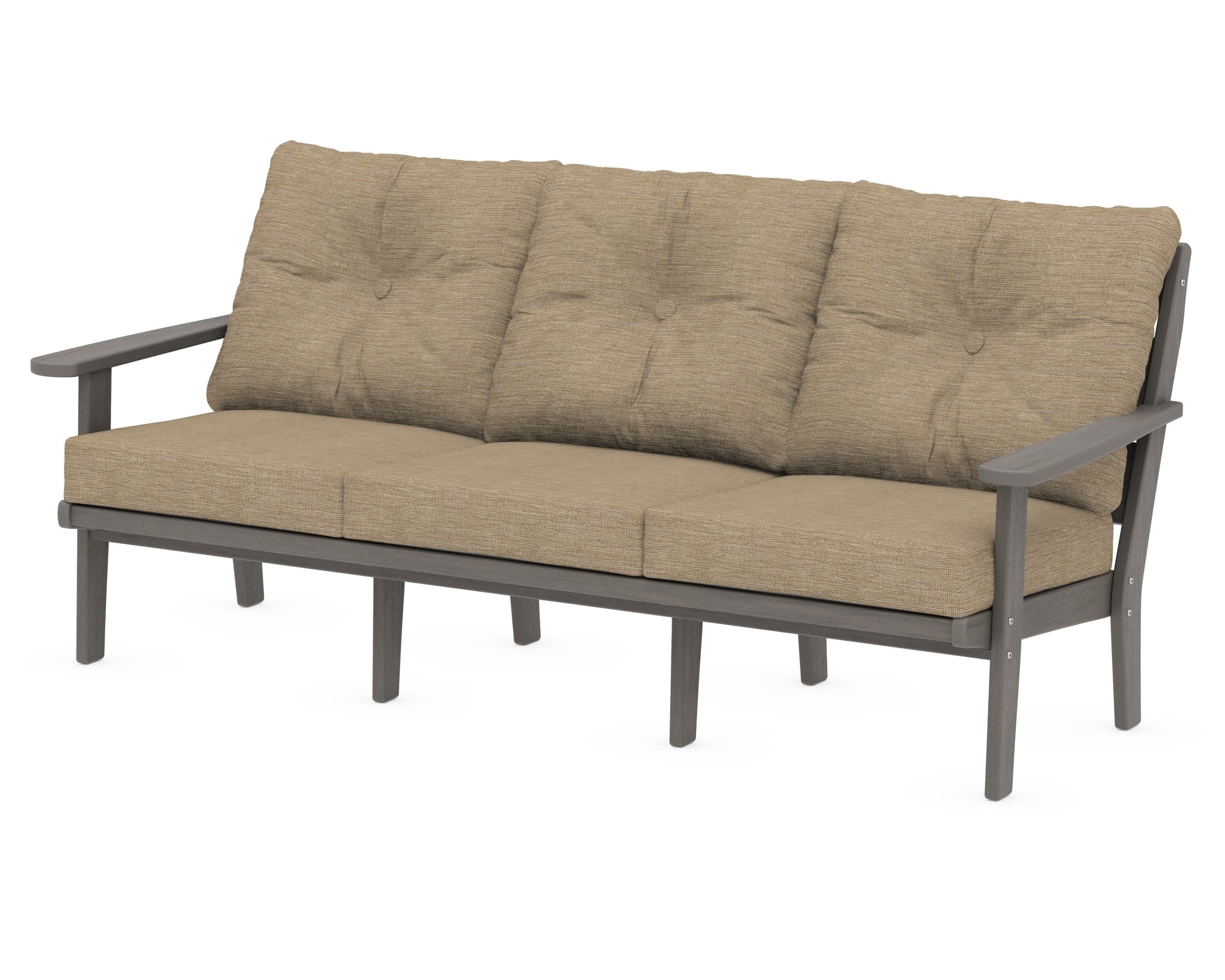 Lakeside Deep Seating Sofa in Driftwood / Charmer Desert