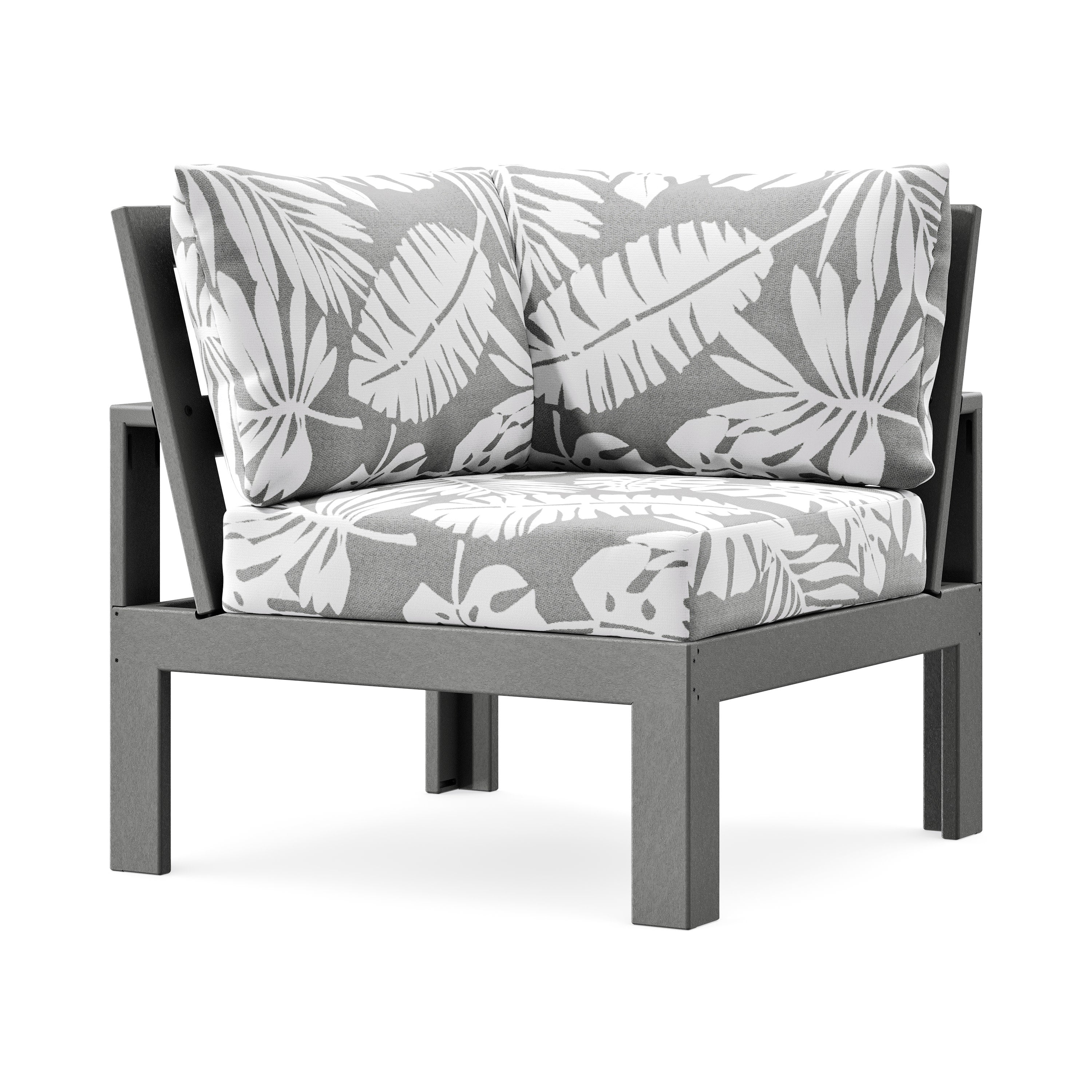 Modular Corner Chair in Slate Grey / Leaf Grey Mist