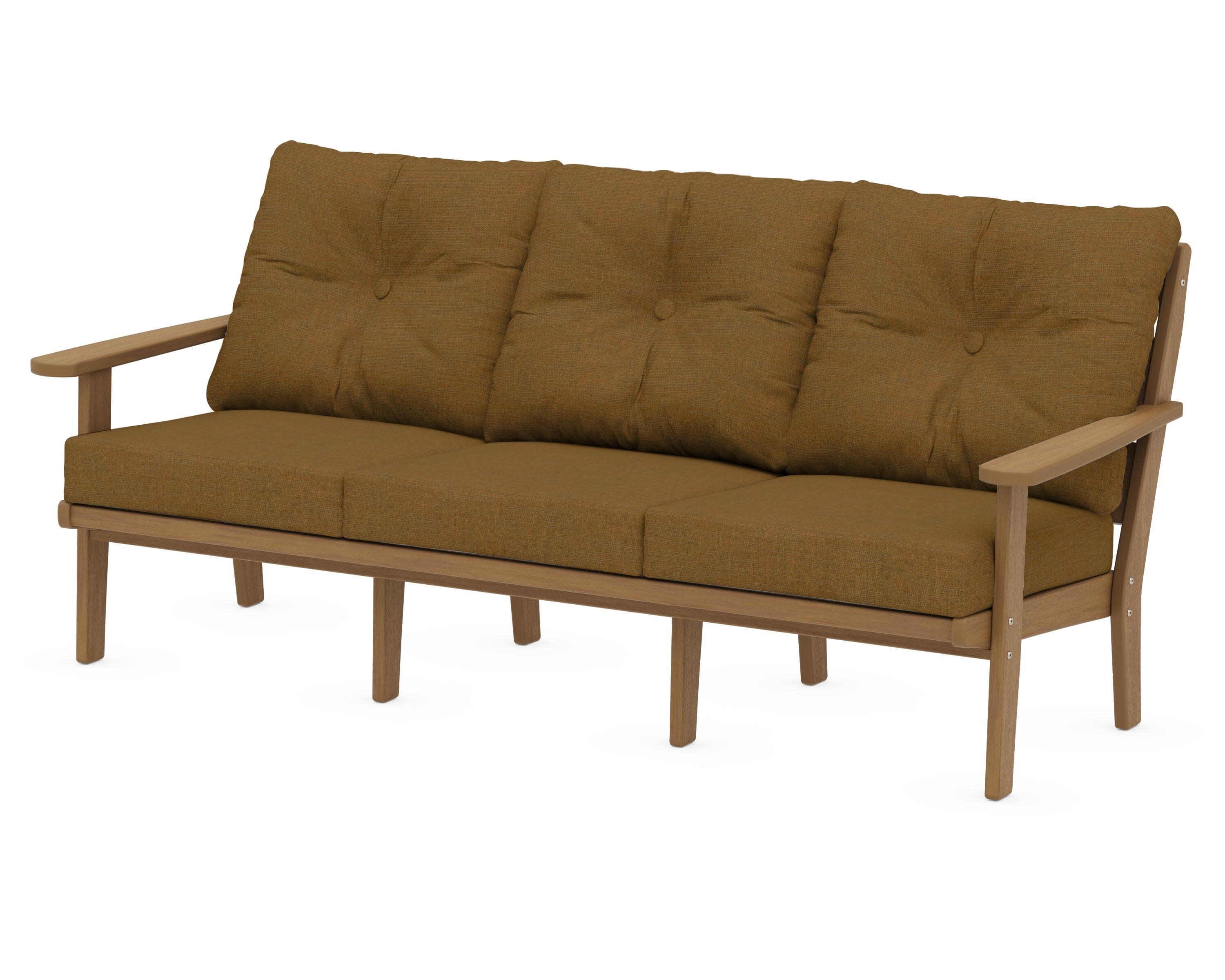 Lakeside Deep Seating Sofa in Natural / Exhale Teak