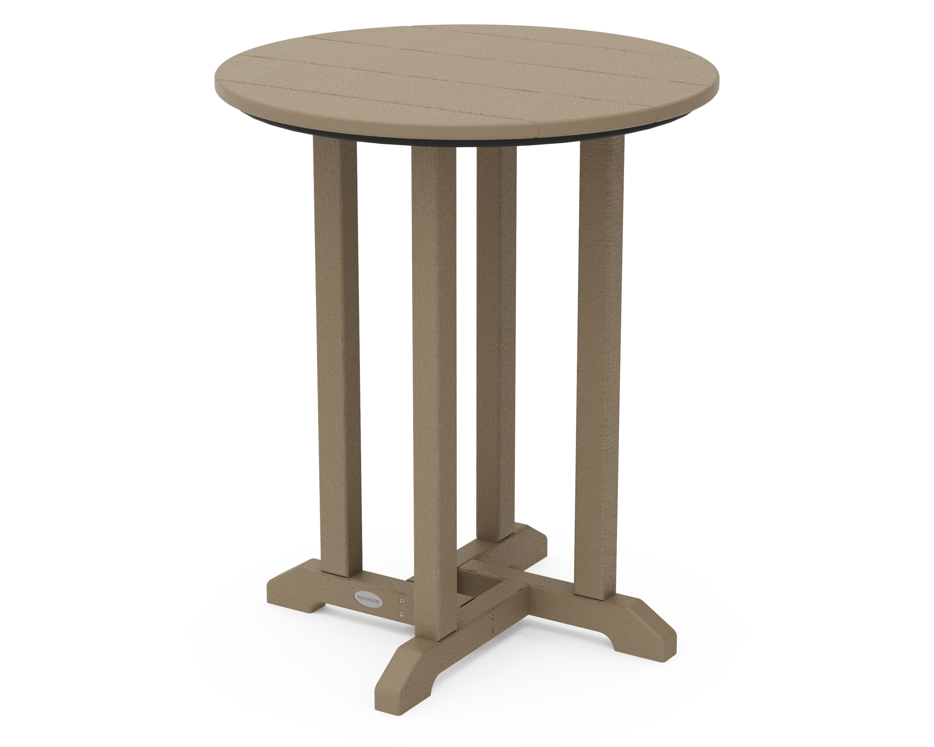 24" Round Farmhouse Bistro Table in Vintage Sahara