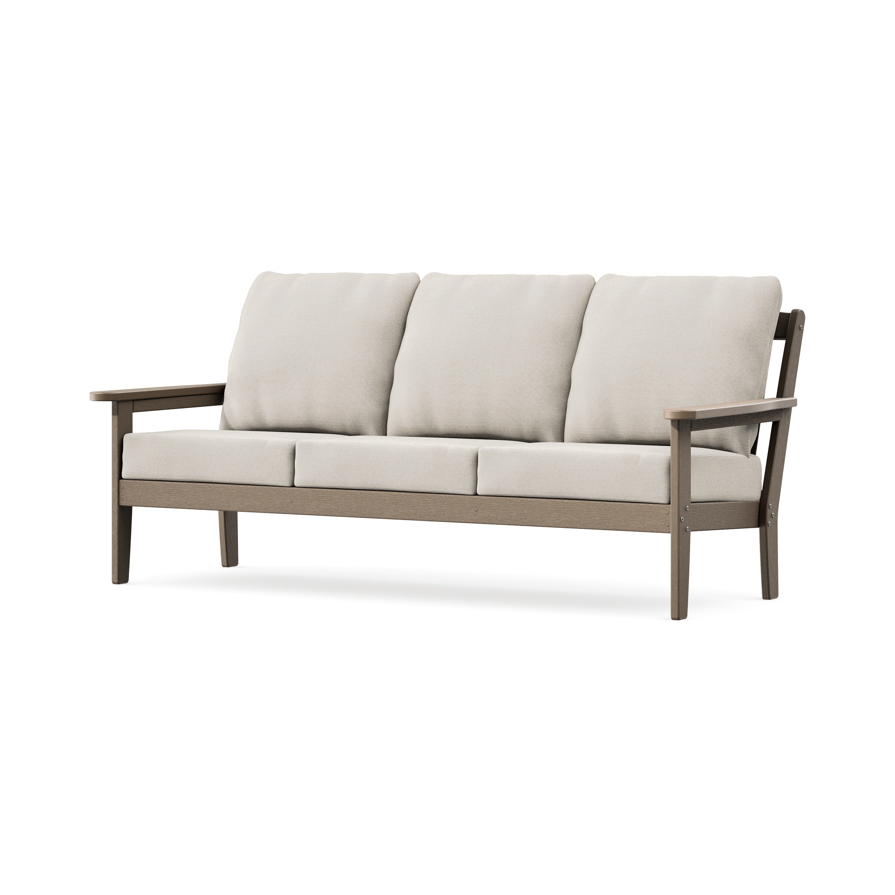 Cottage Deep Seating Sofa in Vintage Sahara / Dune Burlap