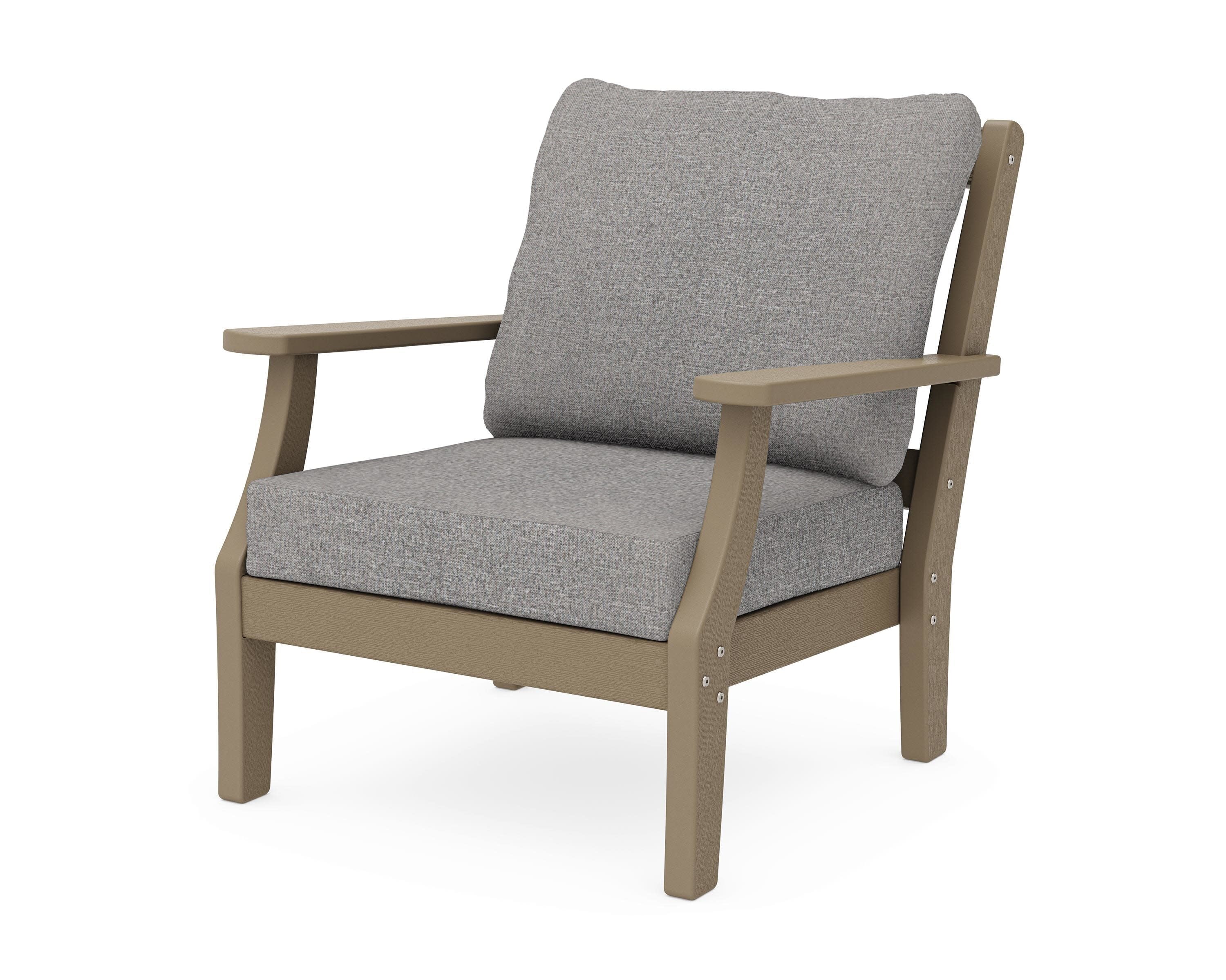 Chinoiserie Deep Seating Chair in Vintage Sahara / Grey Mist