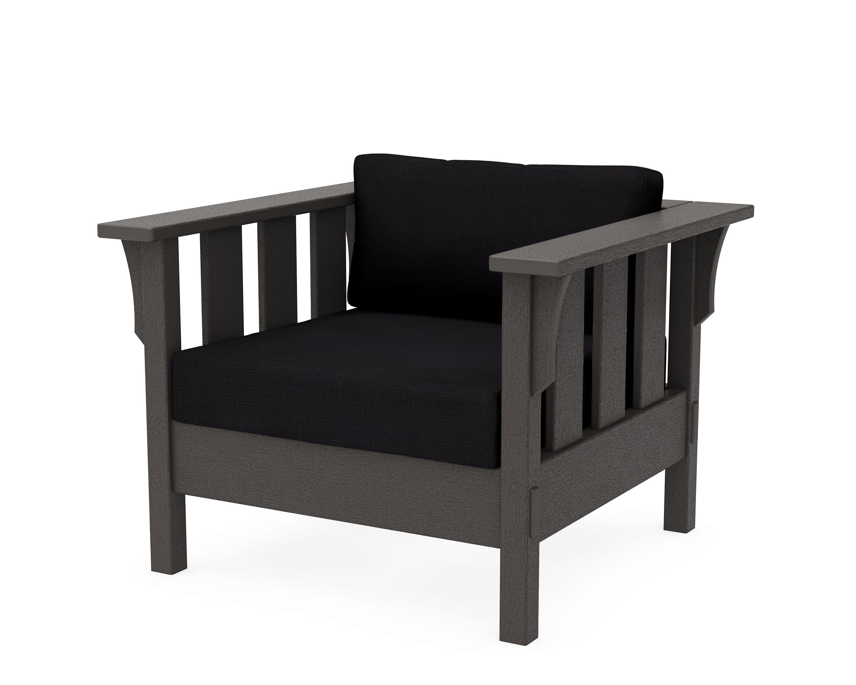Acadia Deep Seating Chair in Vintage Coffee / Midnight Linen
