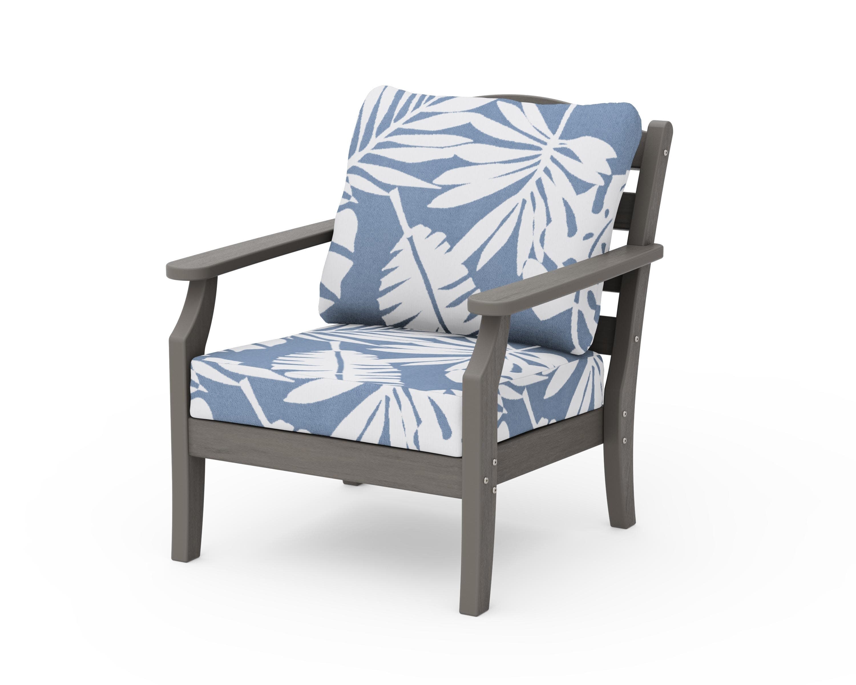 Savannah Deep Seating Chair in Driftwood / Leaf Sky Blue