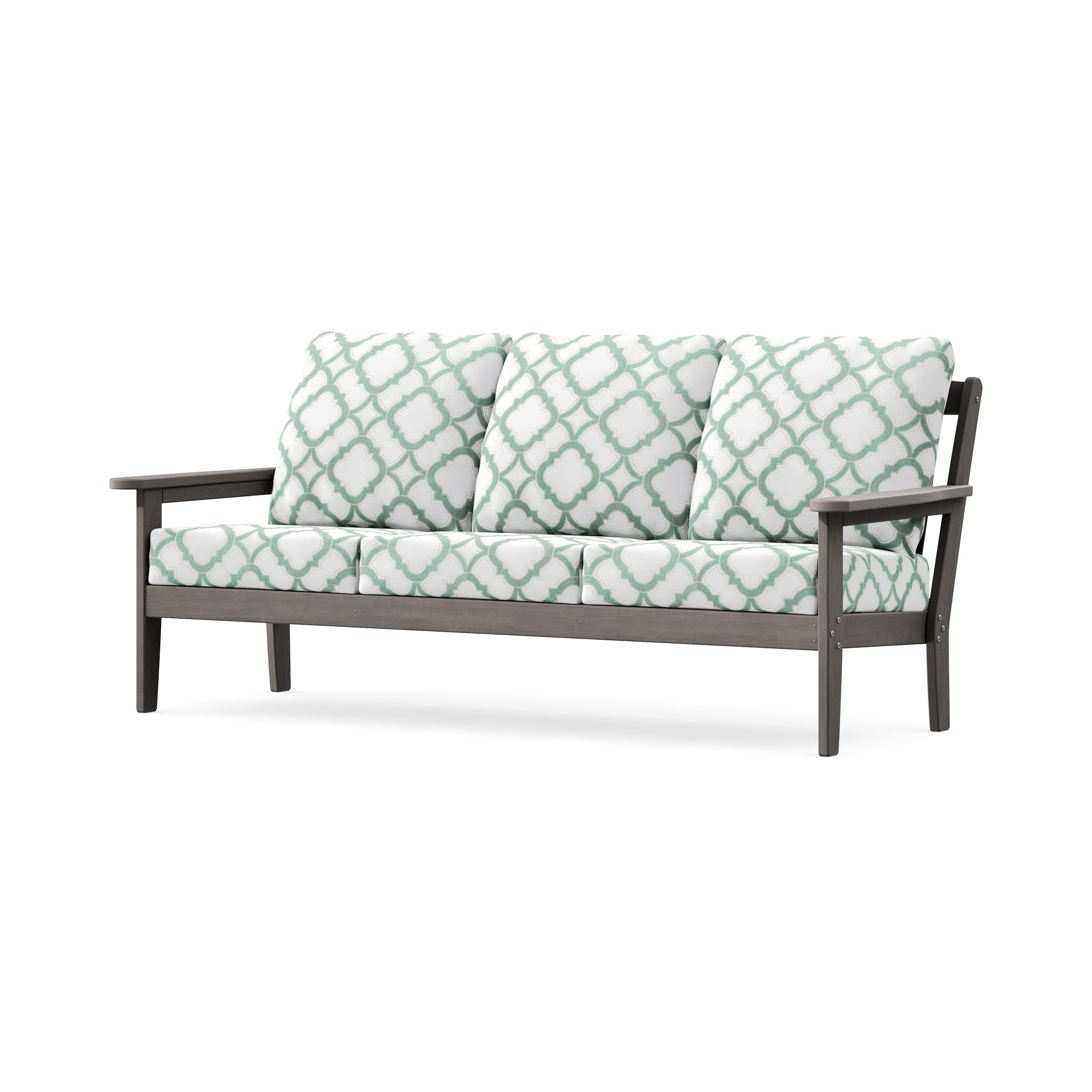Cottage Deep Seating Sofa in Driftwood / Trellis Glacier Spa