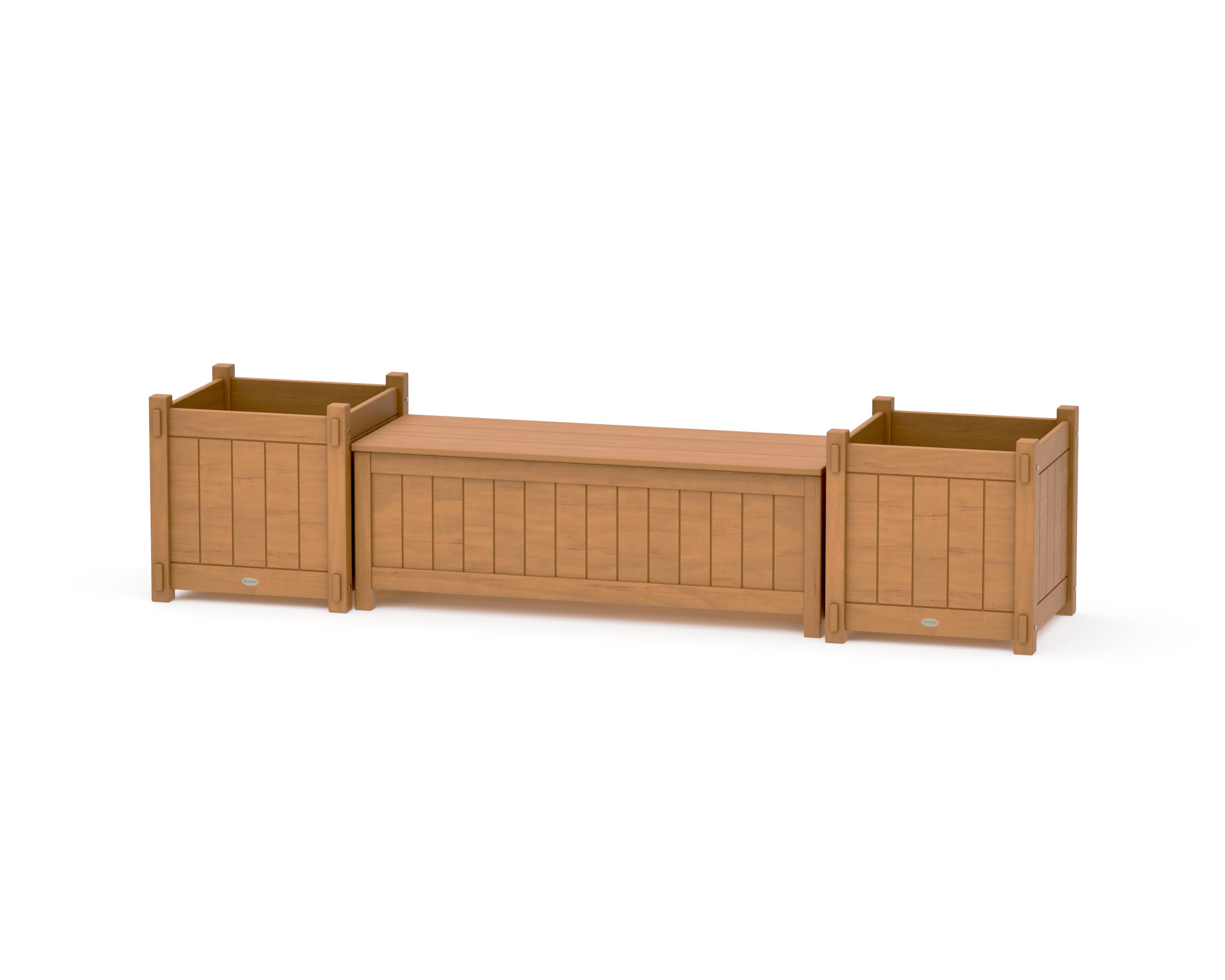48" Vineyard Straight Planter Storage Bench Set- Large in Natural