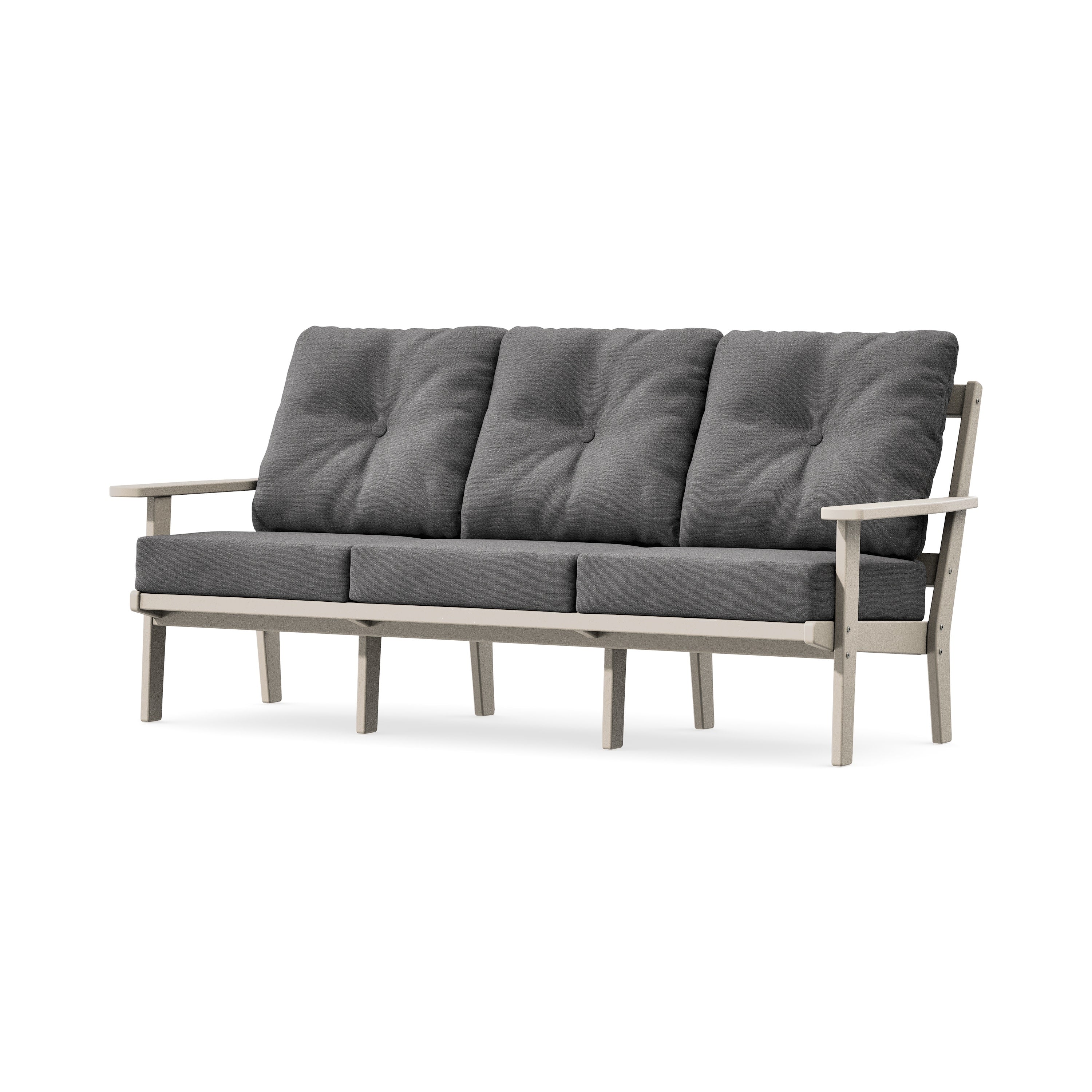 Oxford Deep Seating Sofa in Sand / Ash Charcoal