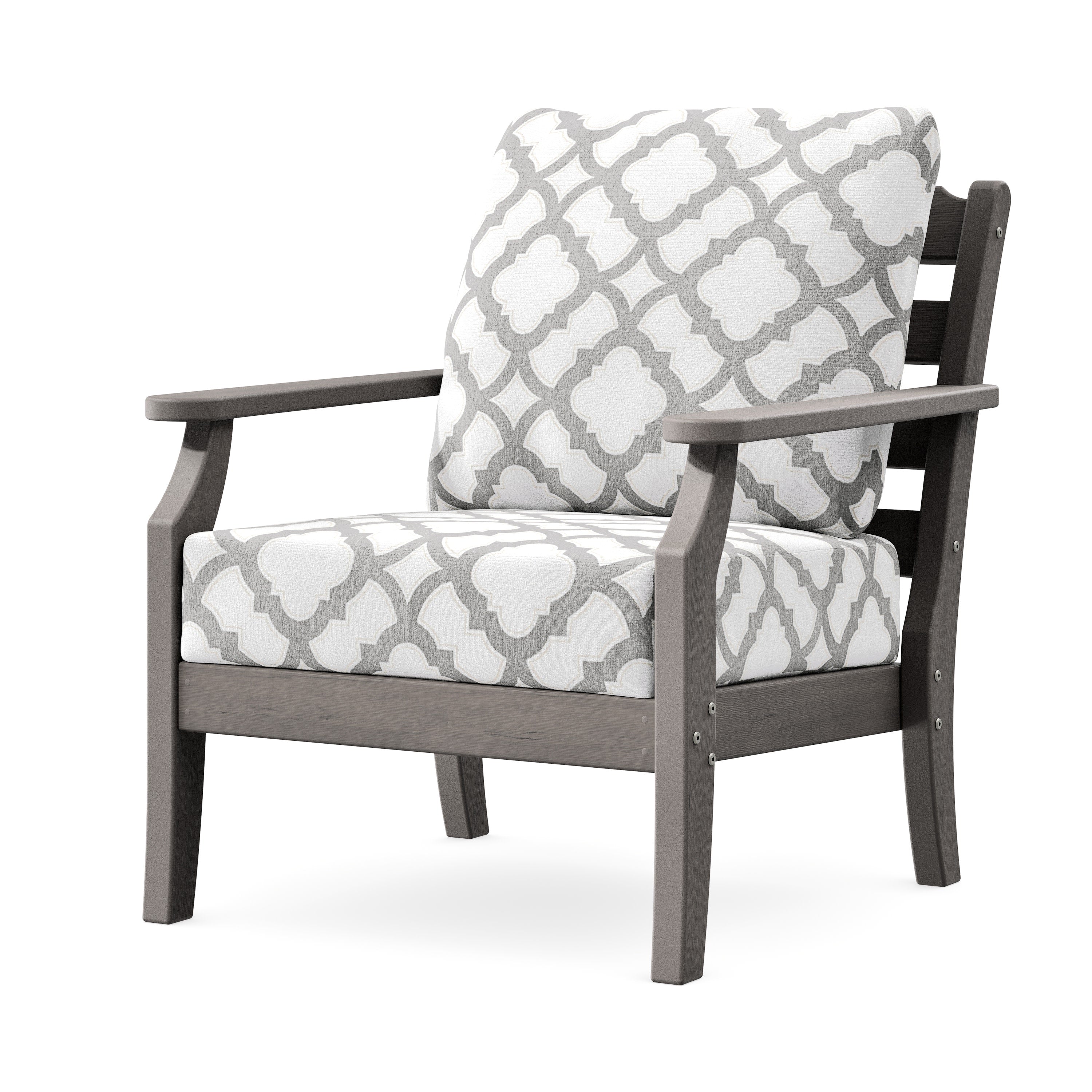 Savannah Deep Seating Chair in Driftwood / Trellis Grey Mist