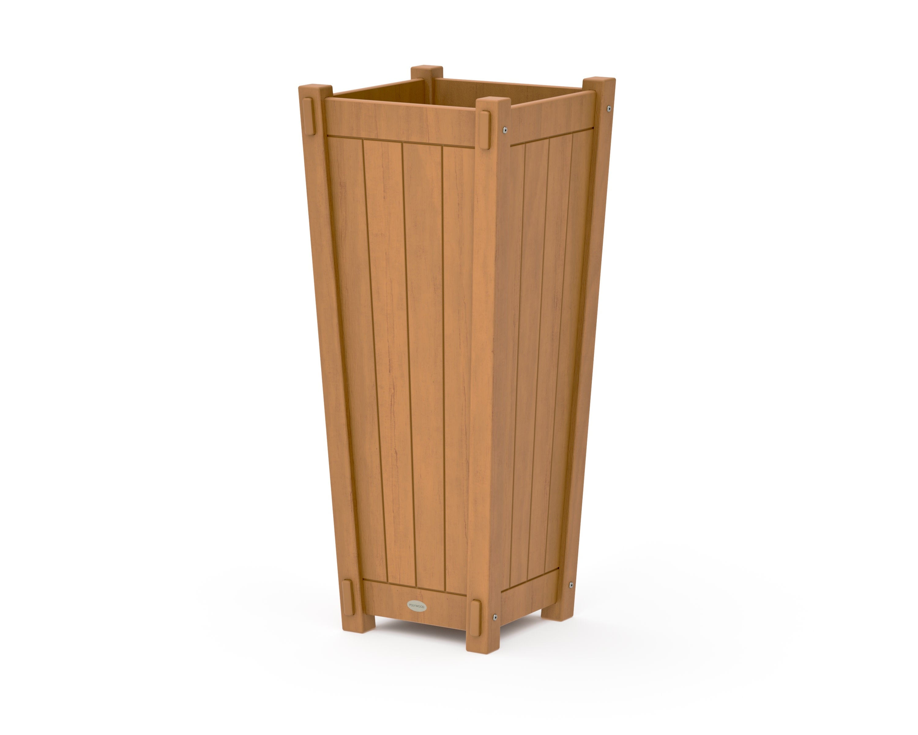 Vineyard Tapered Square Tall Planter Box in Natural
