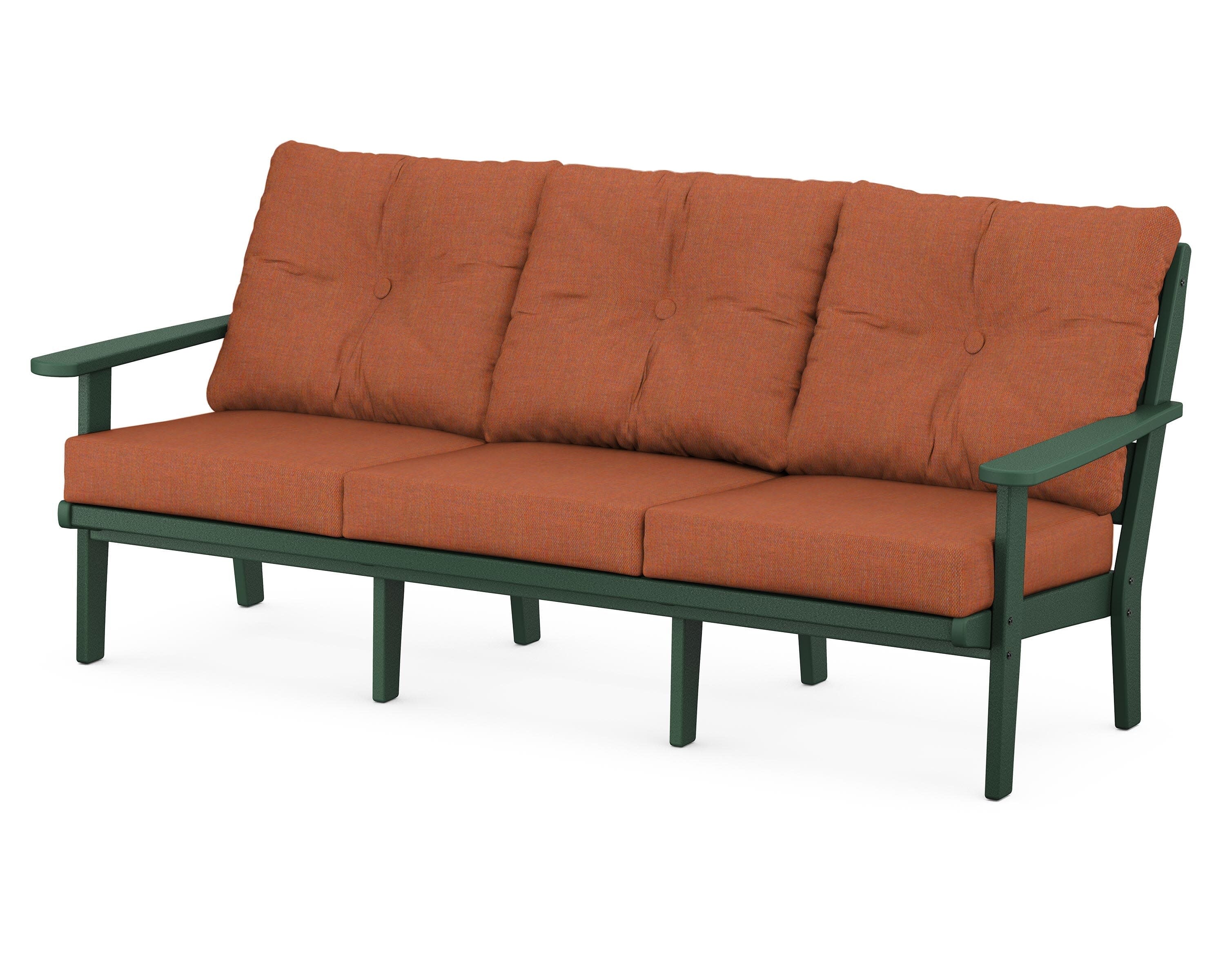 Lakeside Deep Seating Sofa in Green / Play Adobe