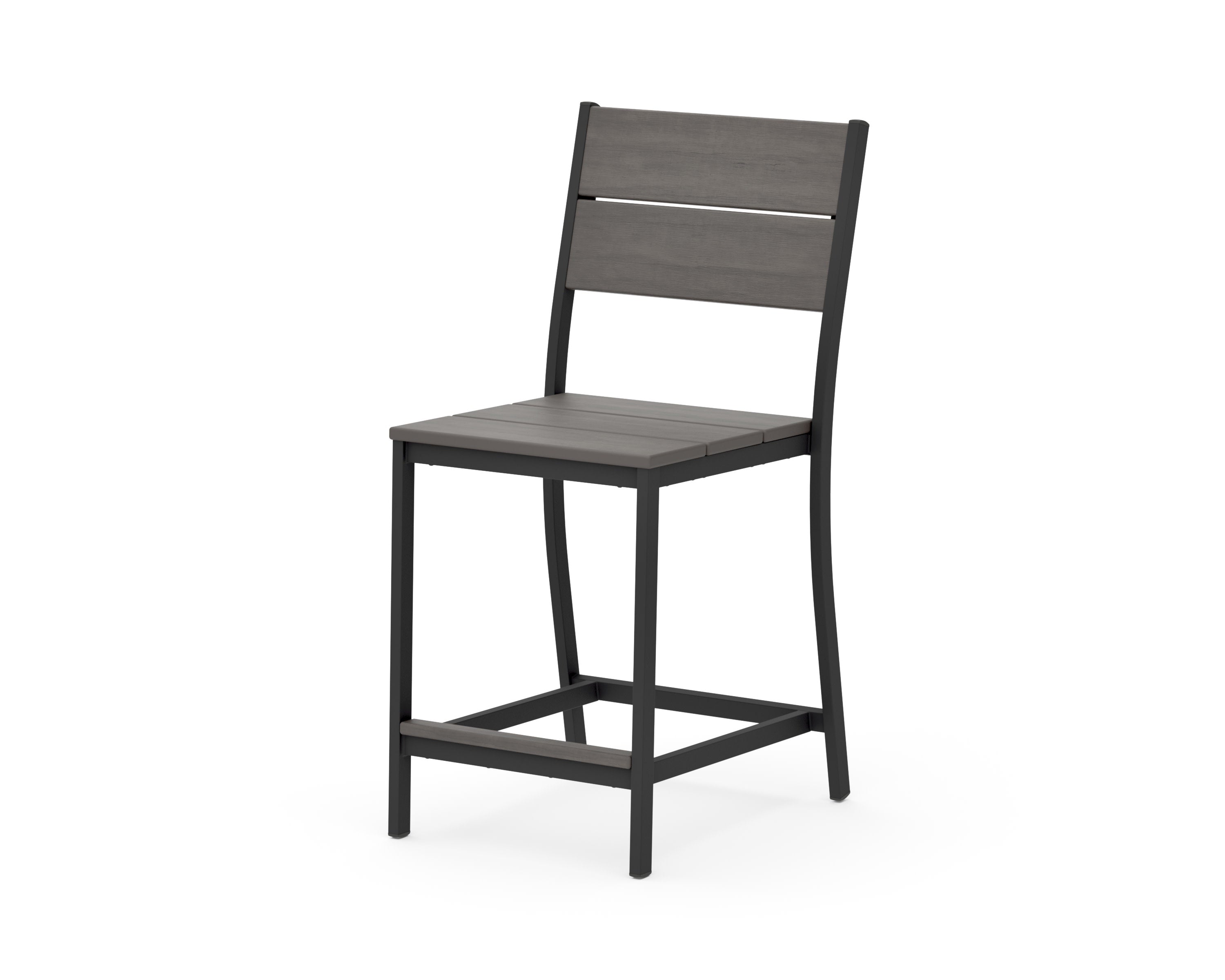 Main Street Counter Side Chair in Black / Driftwood
