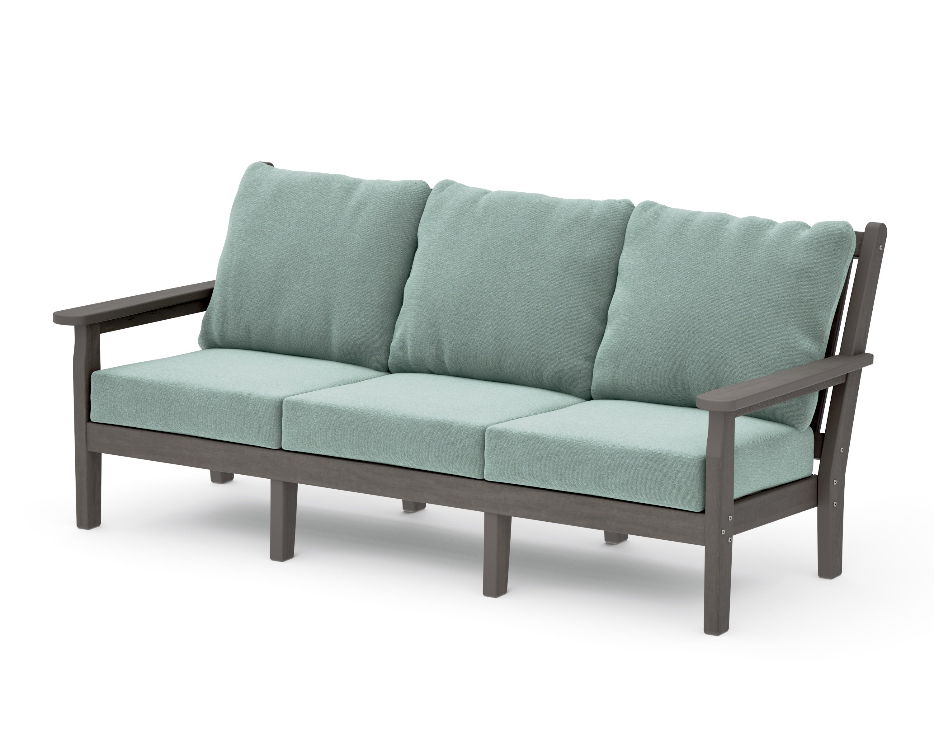 Chippendale Deep Seating Sofa in Driftwood / Glacier Spa