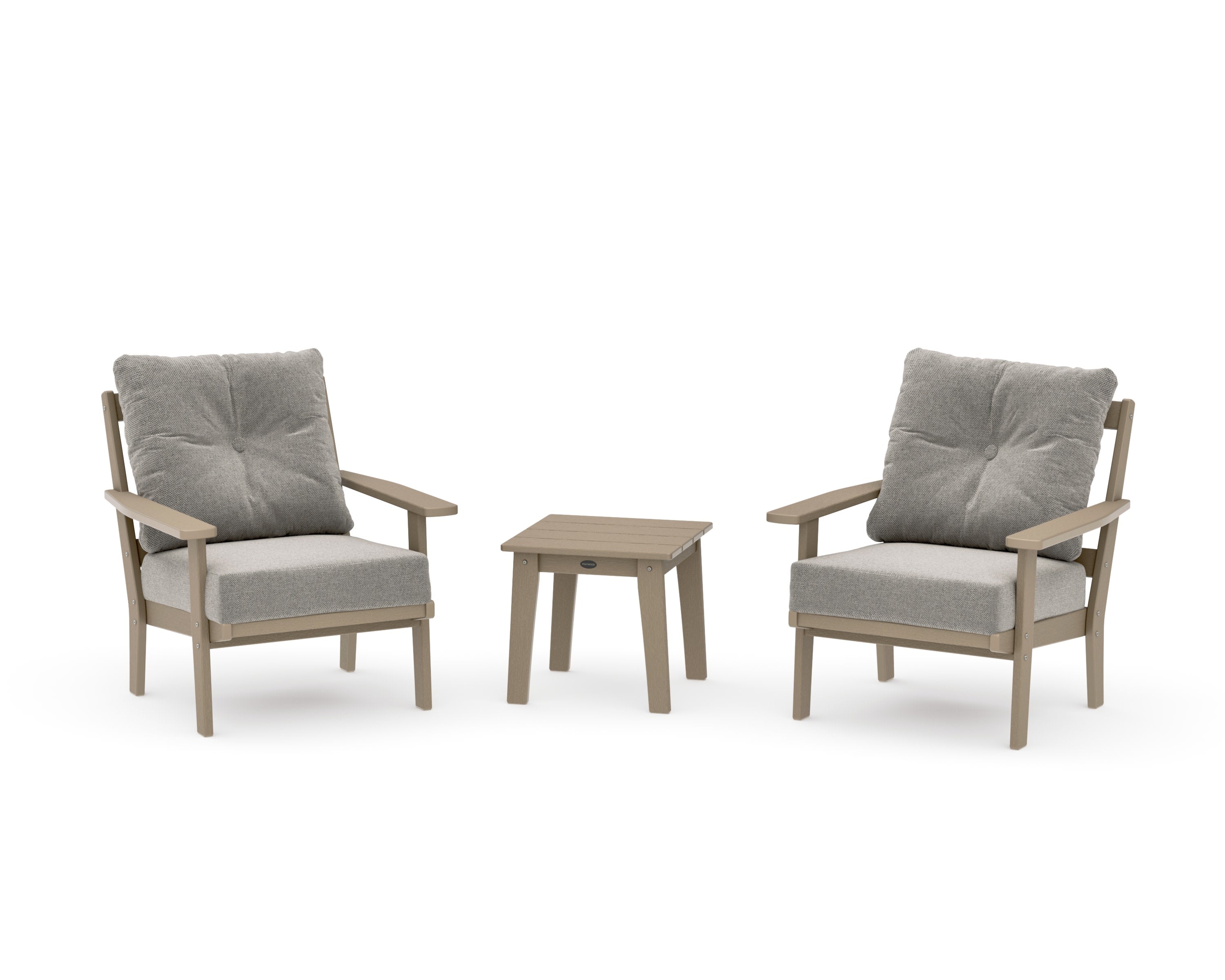 Oxford 3-Piece Deep Seating Set in Vintage Sahara / Weathered Tweed