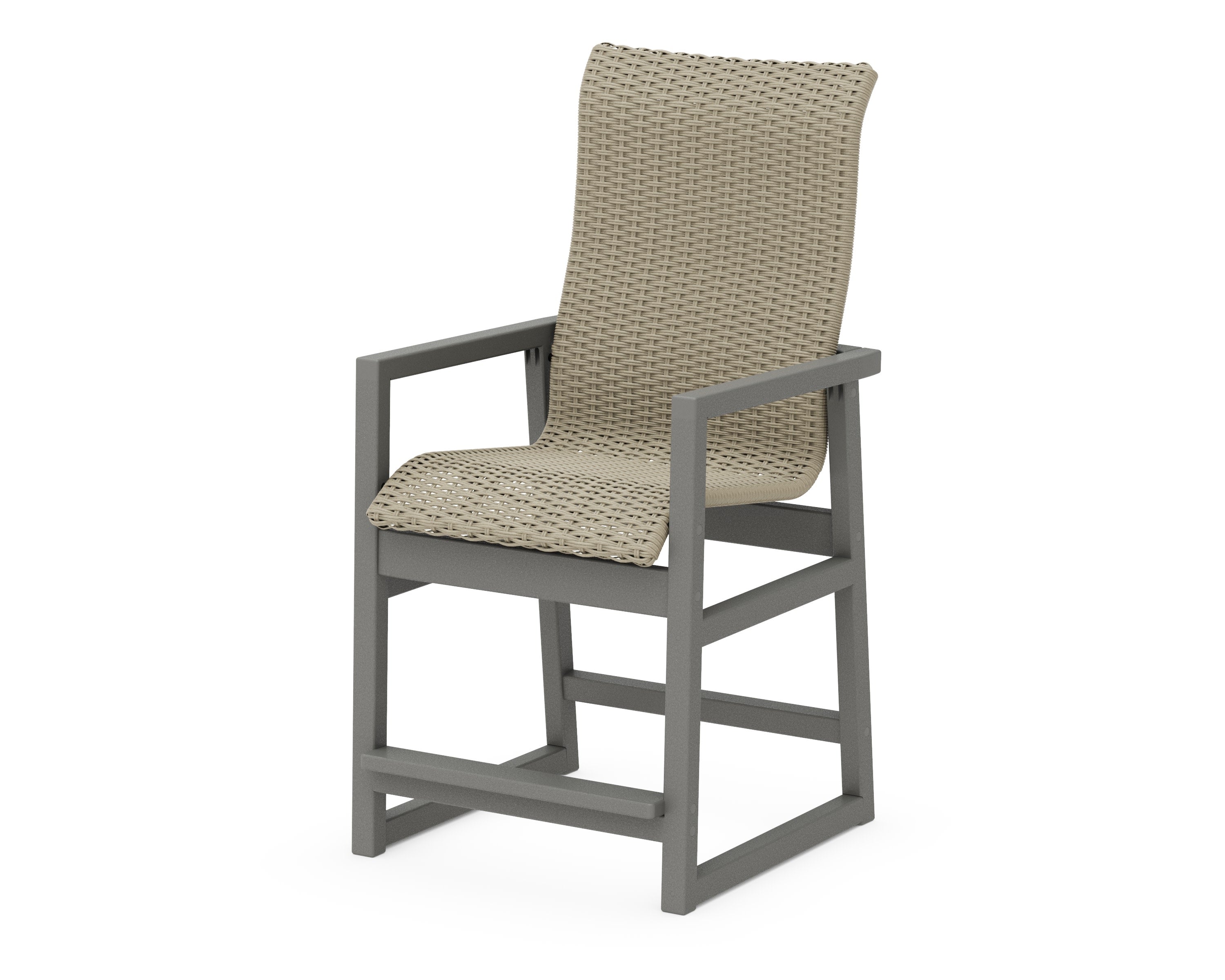 EDGE Woven High-Back Counter Arm Chair