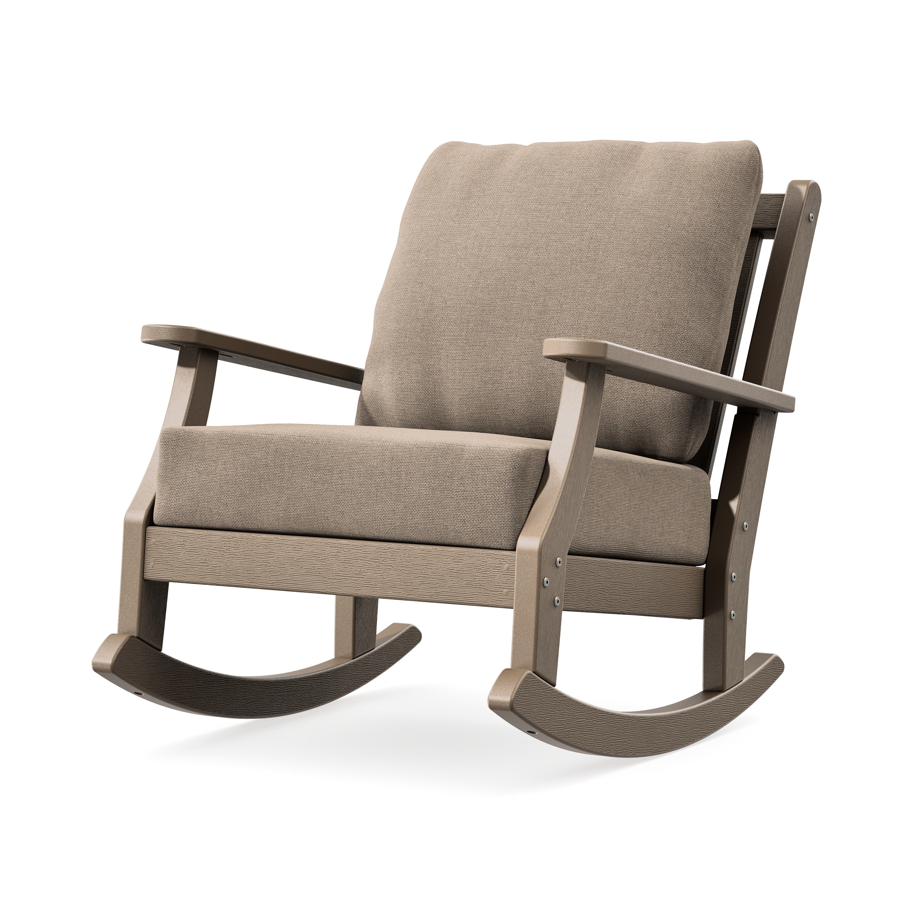 Wovendale Deep Seating Rocking Chair in Vintage Sahara / Spiced Burlap