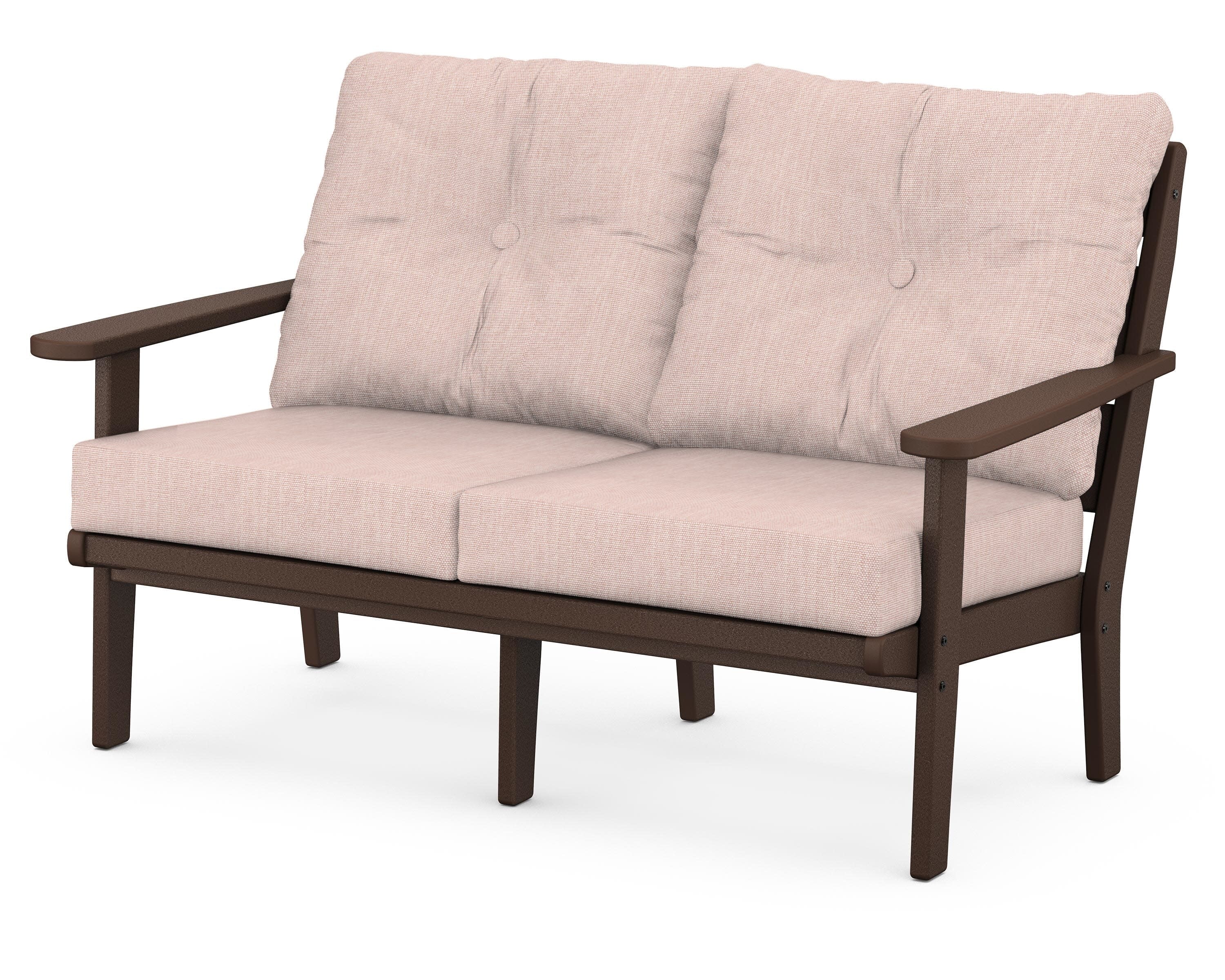 Lakeside Deep Seating Loveseat in Mahogany / Play Cameo