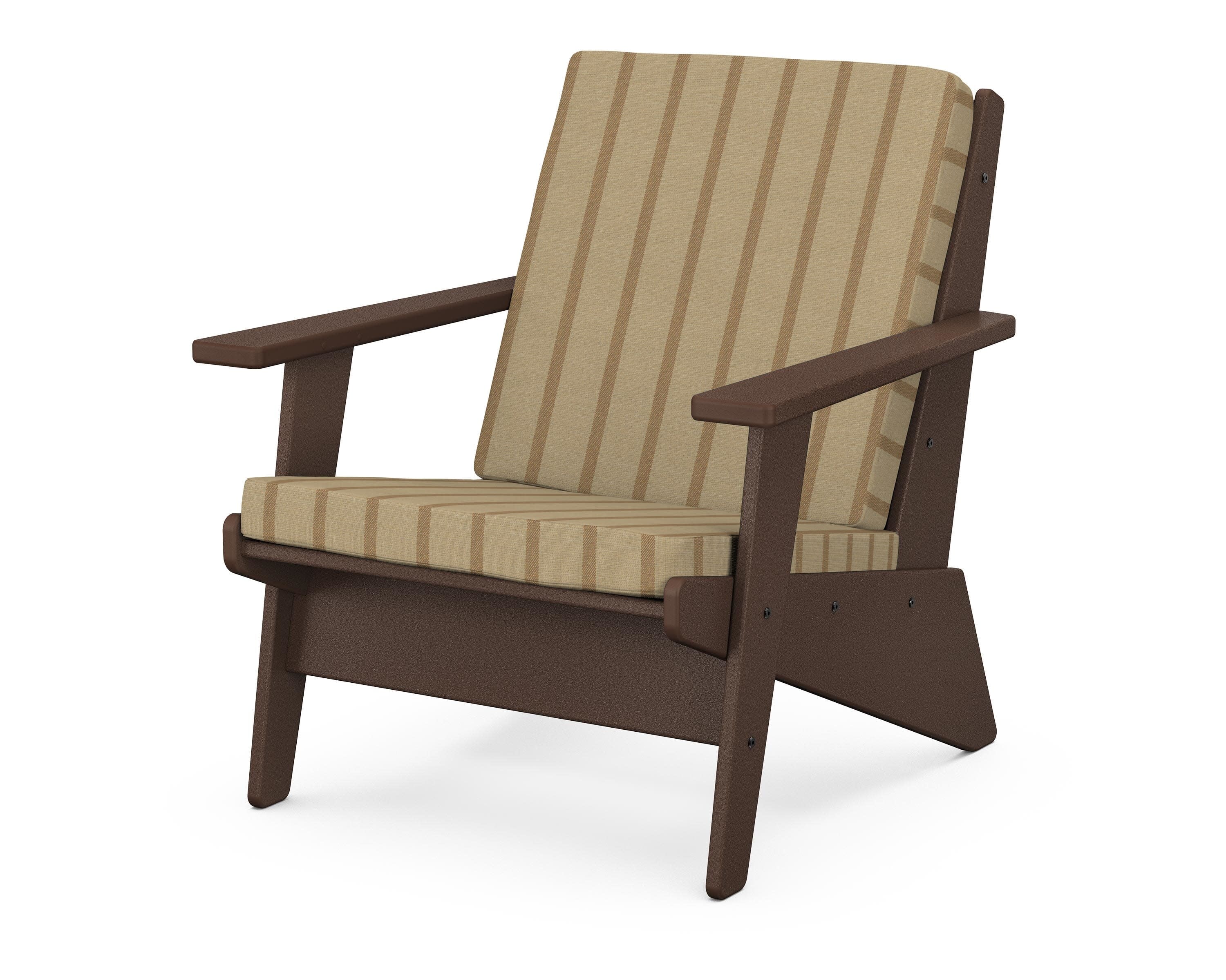 Riviera Modern Lounge Chair in Mahogany / Unwind Driftwood
