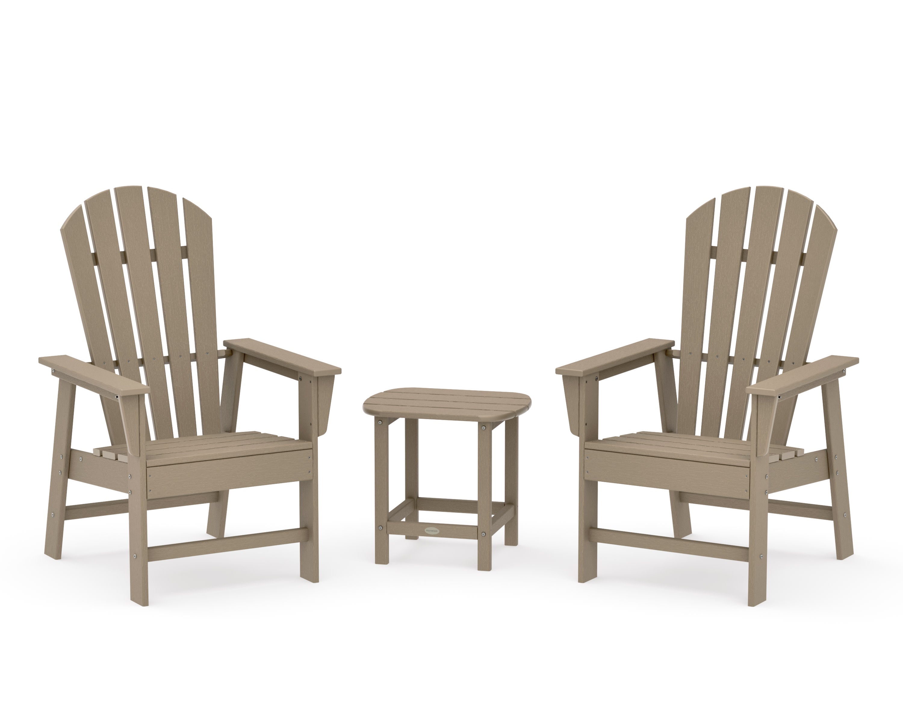 South Beach Casual Chair 3-Piece Set with 18" South Beach Side Table in Vintage Sahara