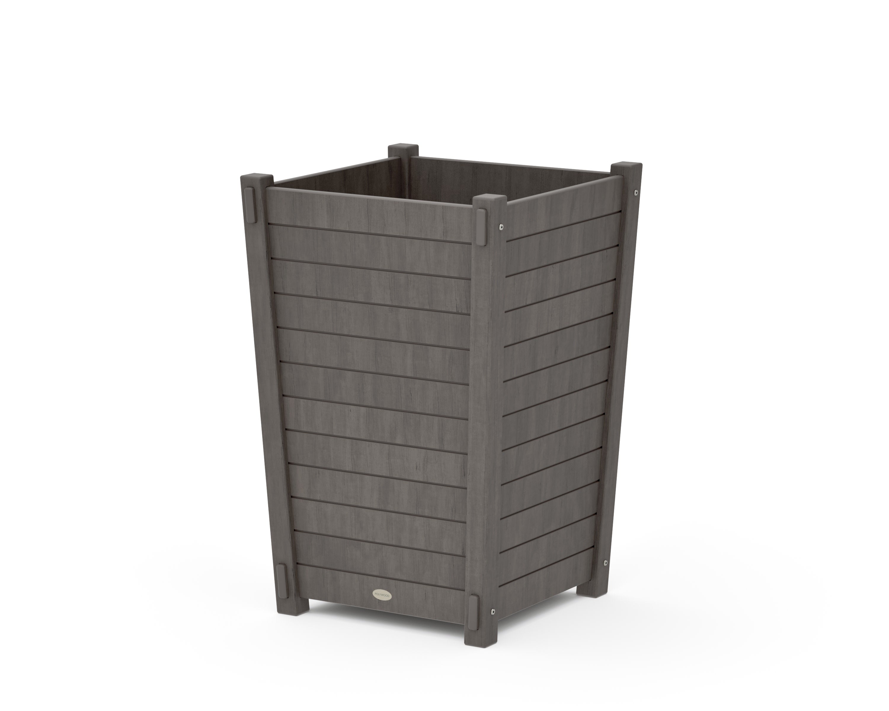 Nautical Large Tapered Square Planter Box in Driftwood