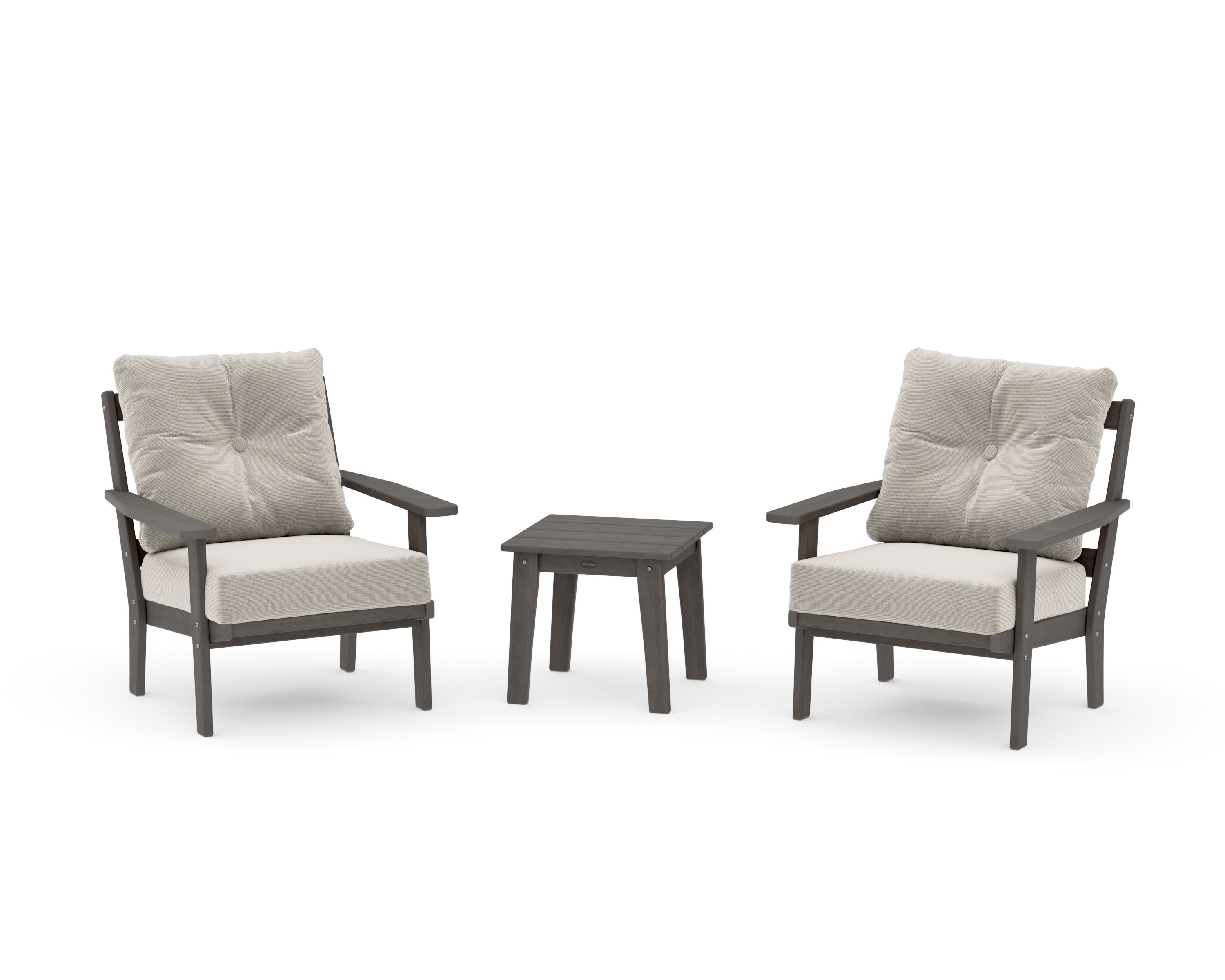 Oxford 3-Piece Deep Seating Set in Driftwood / Dune Burlap