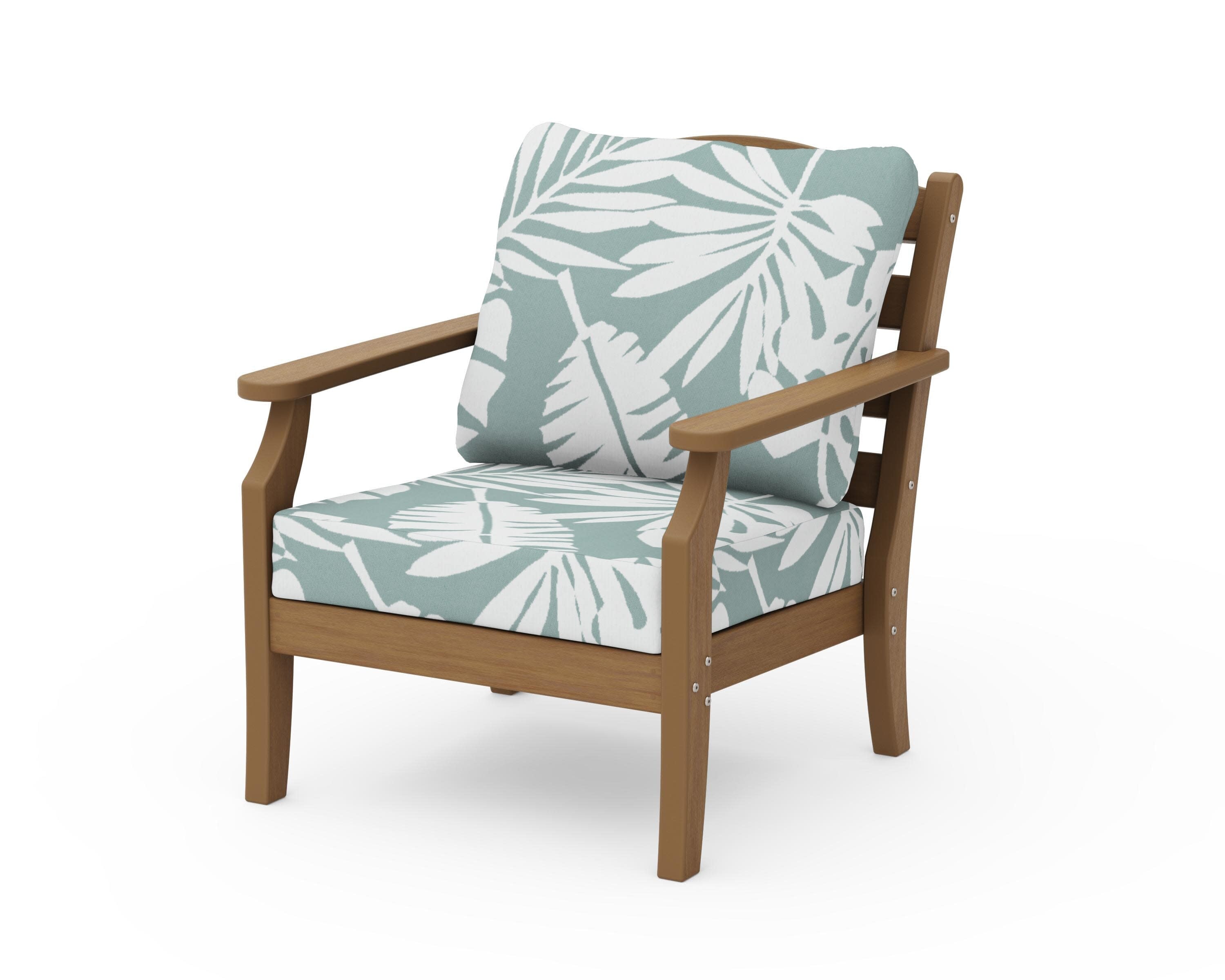 Savannah Deep Seating Chair in Natural / Leaf Glacier Spa