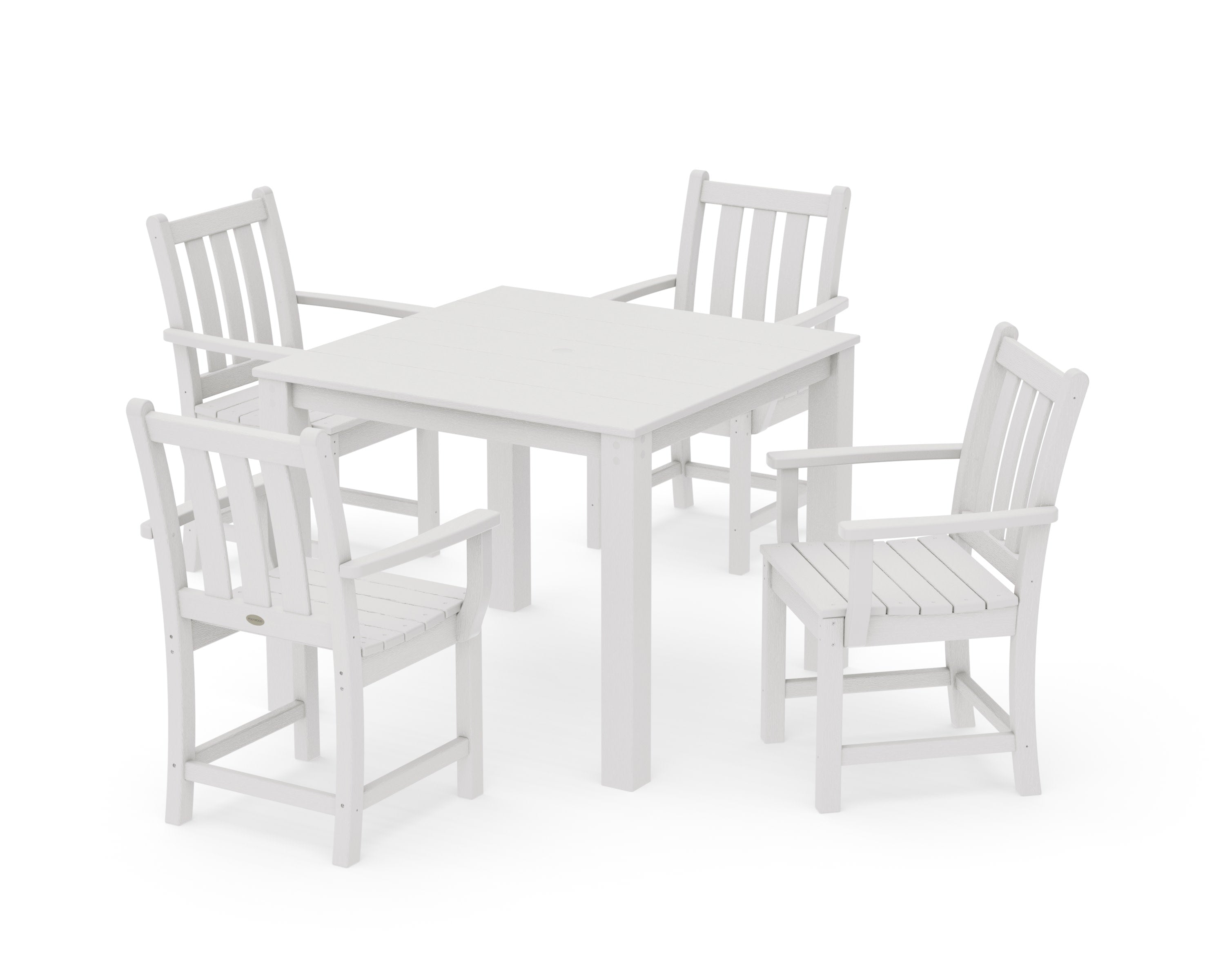 Traditional Garden 5-Piece Parsons Dining Set in Vintage White