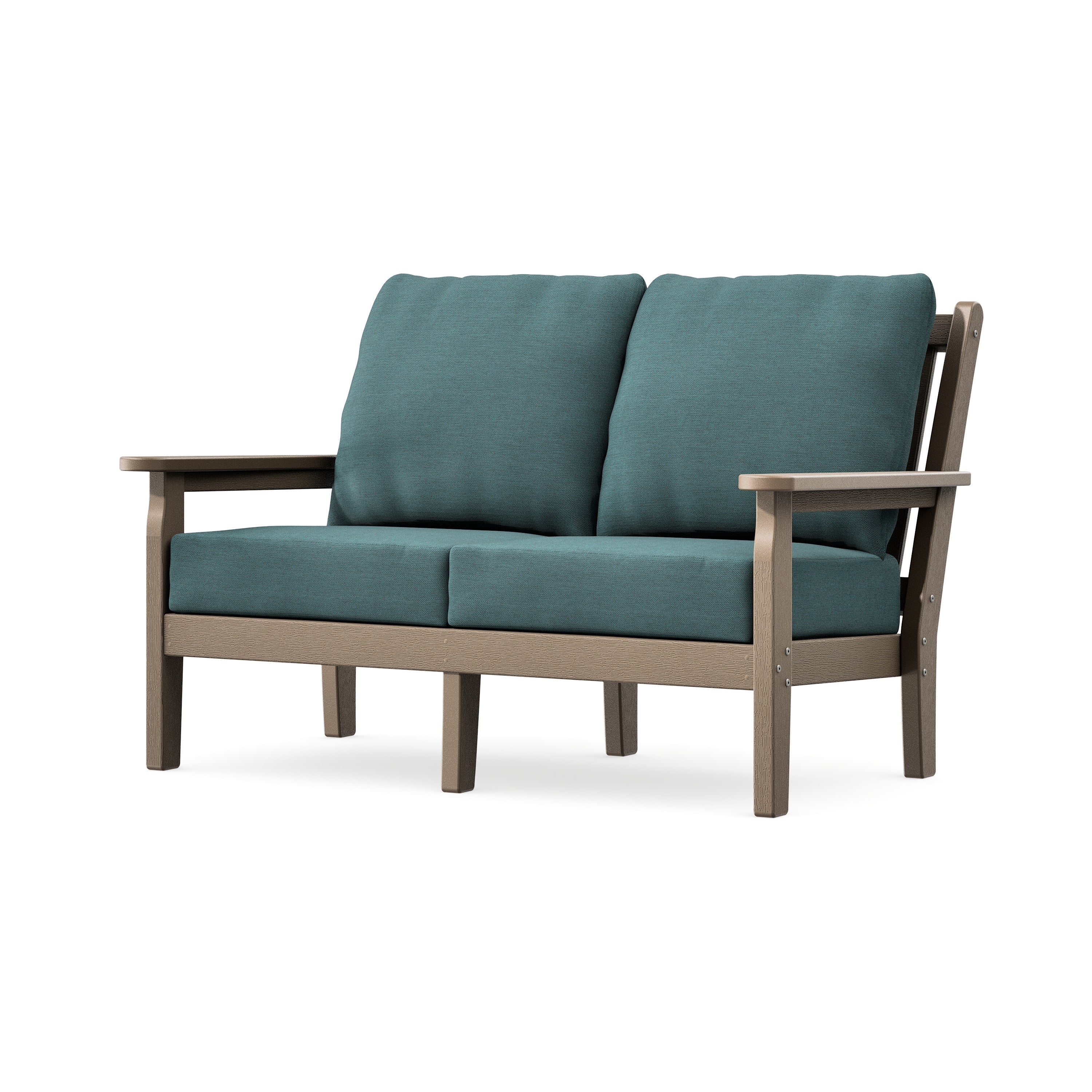 Chippendale Deep Seating Loveseat in Vintage Sahara / Ocean Teal