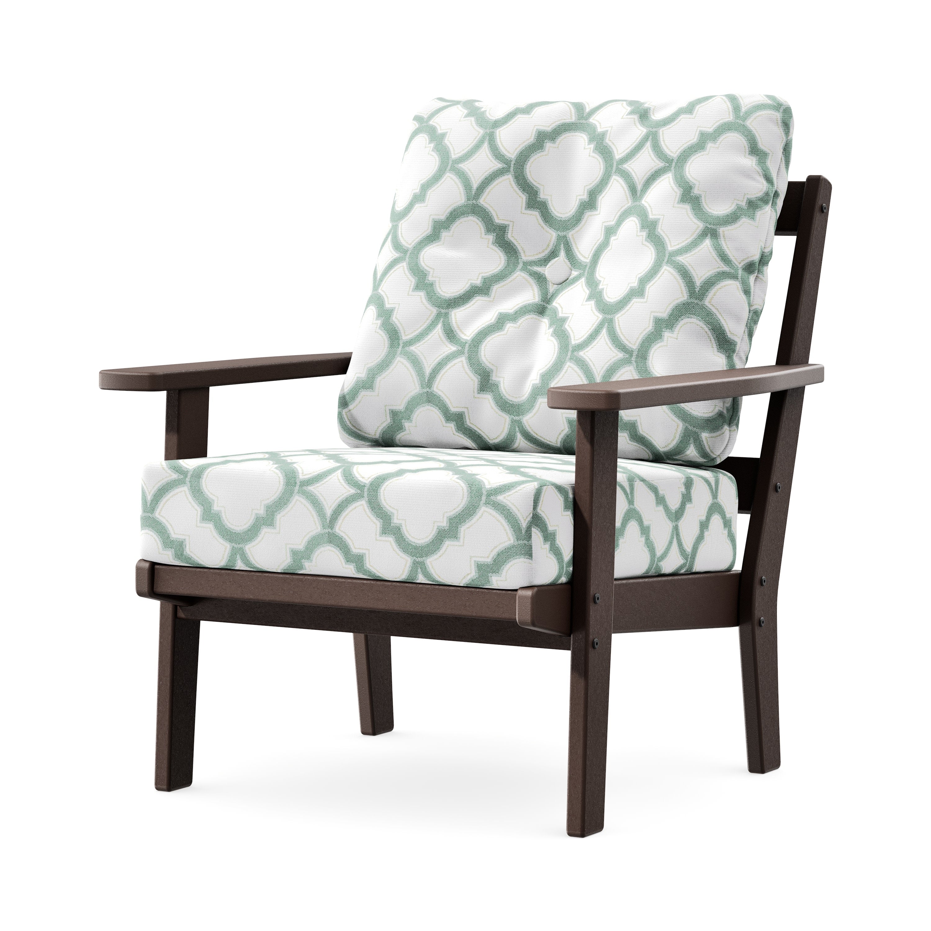 Prairie Deep Seating Chair in Mahogany / Trellis Glacier Spa