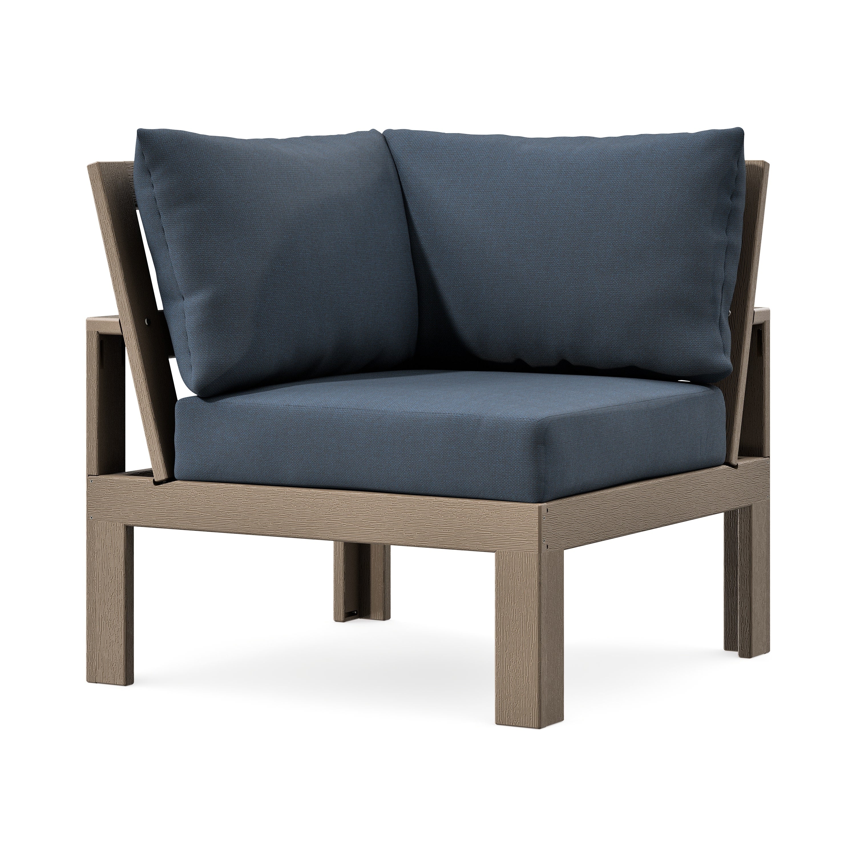 Modular Corner Chair in Vintage Sahara / Marine Indigo