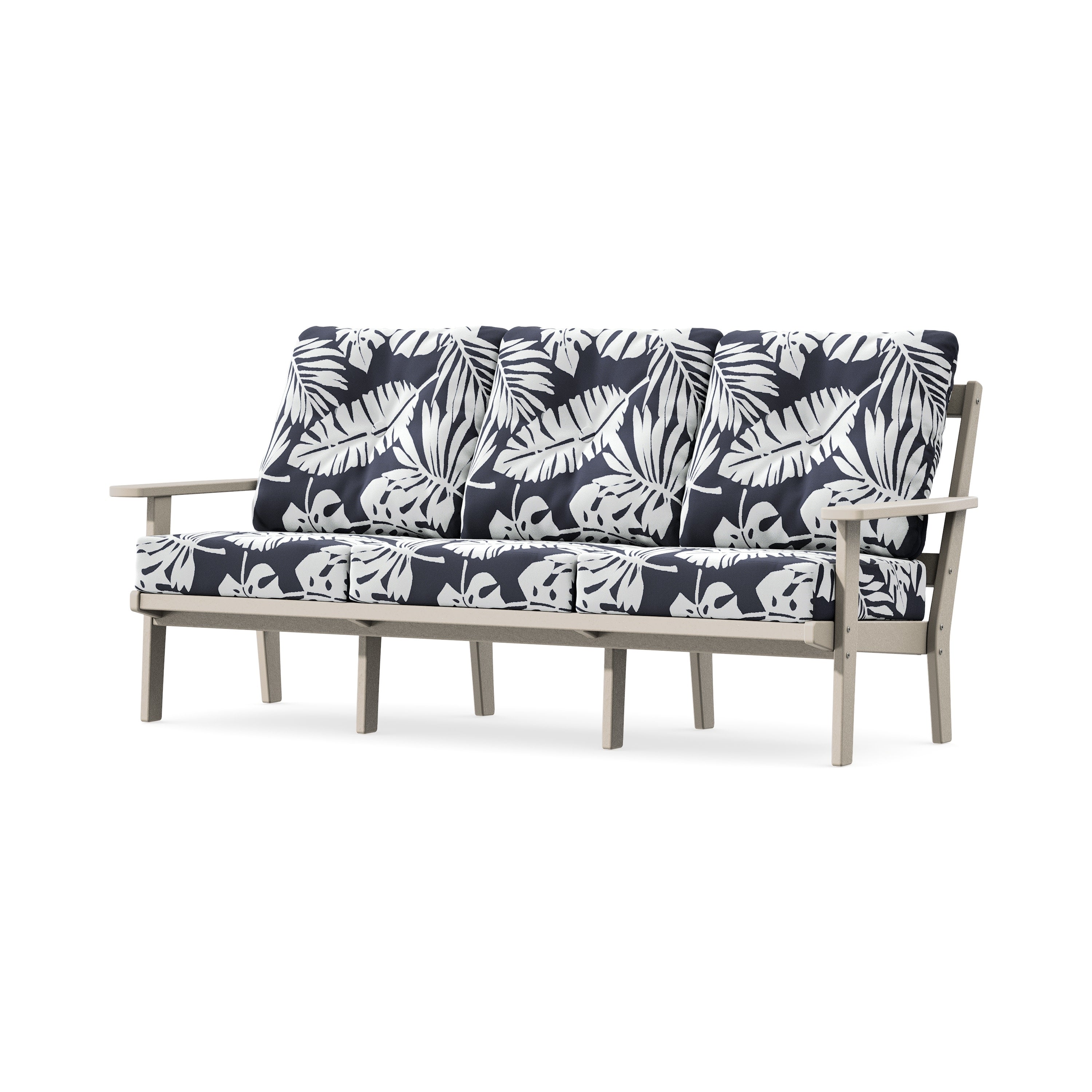 Oxford Deep Seating Sofa in Sand / Leaf Navy