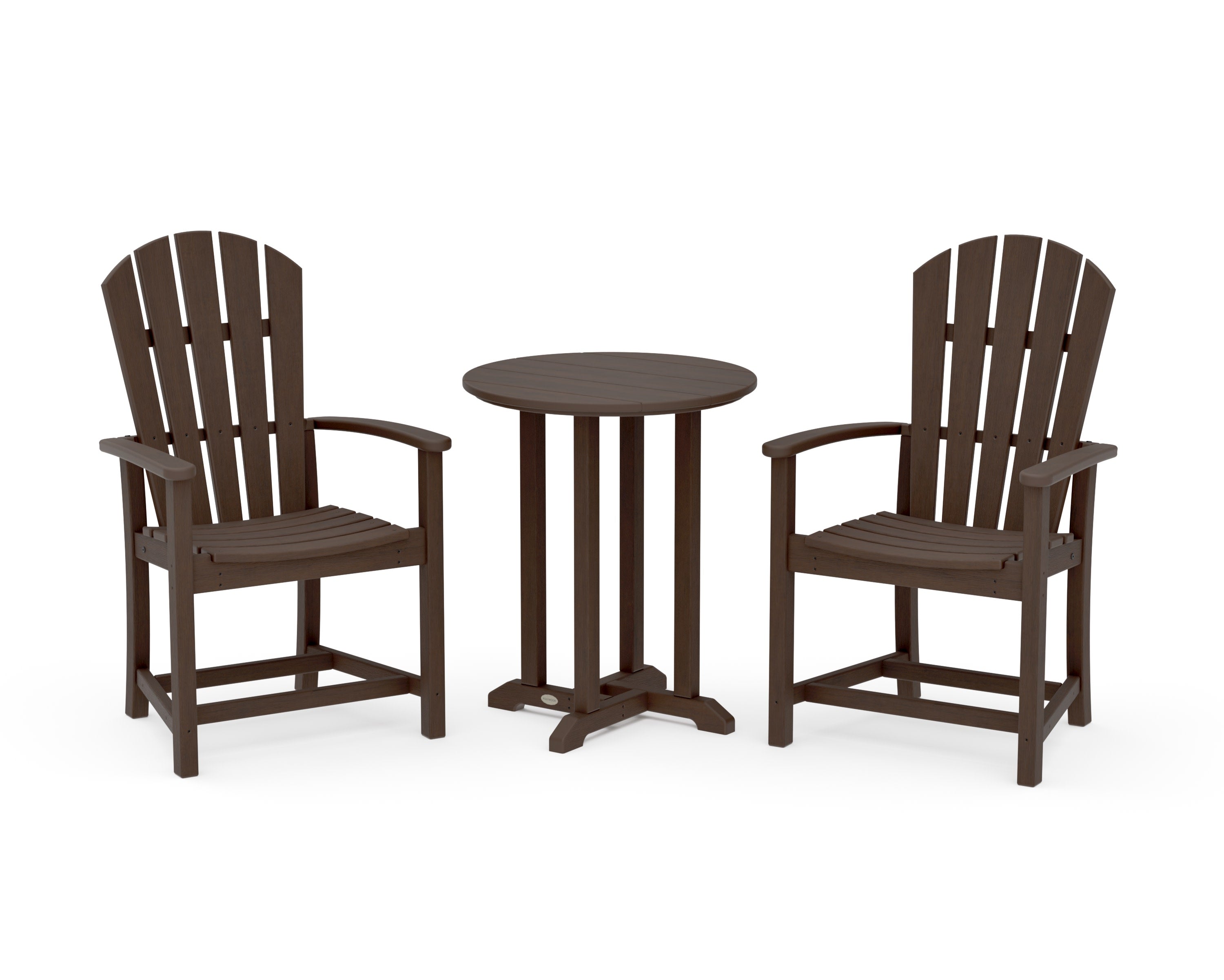 Palm Coast 3-Piece Round Farmhouse Bistro Dining Set in Kona