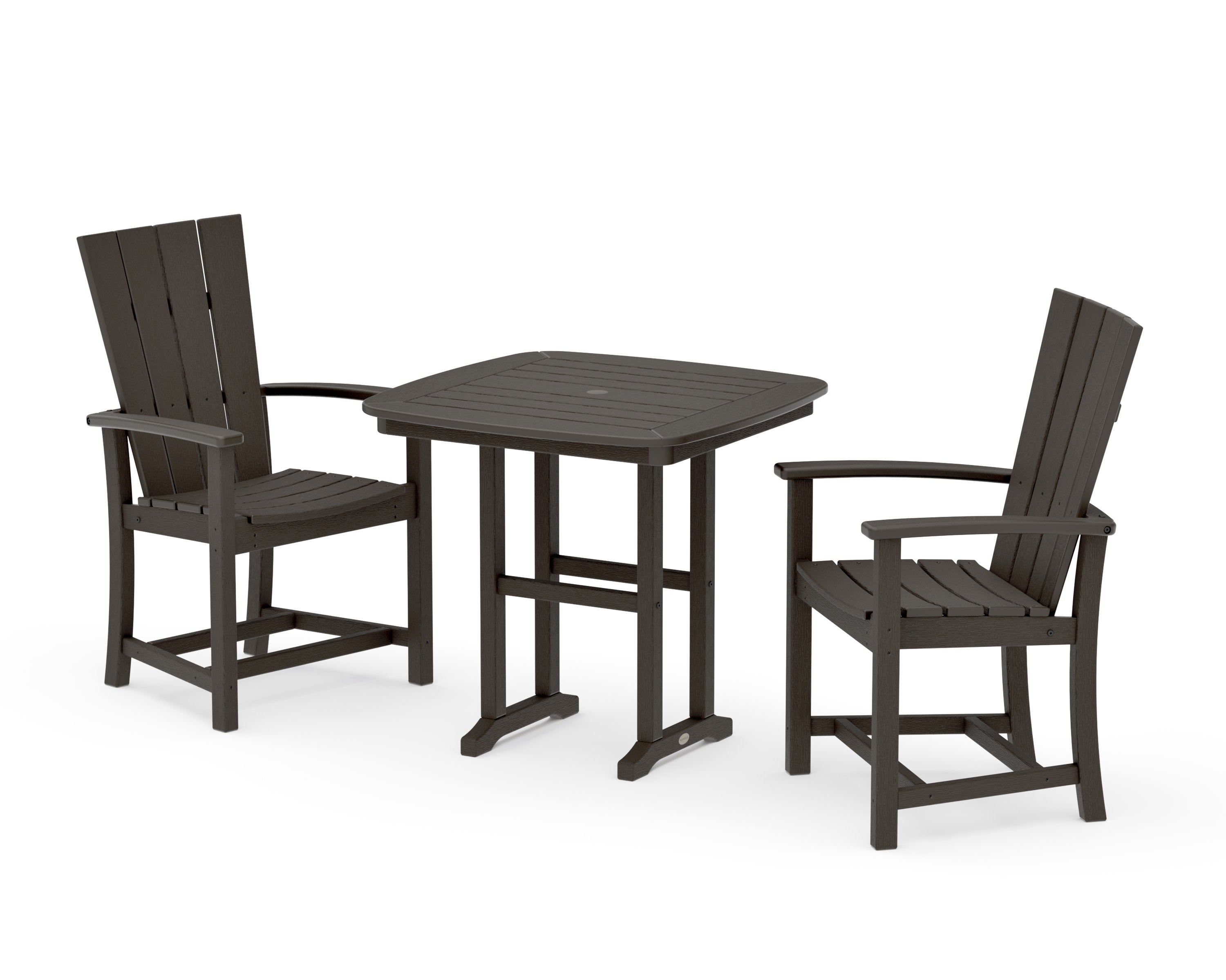 Quattro 3-Piece Dining Set in Vintage Coffee