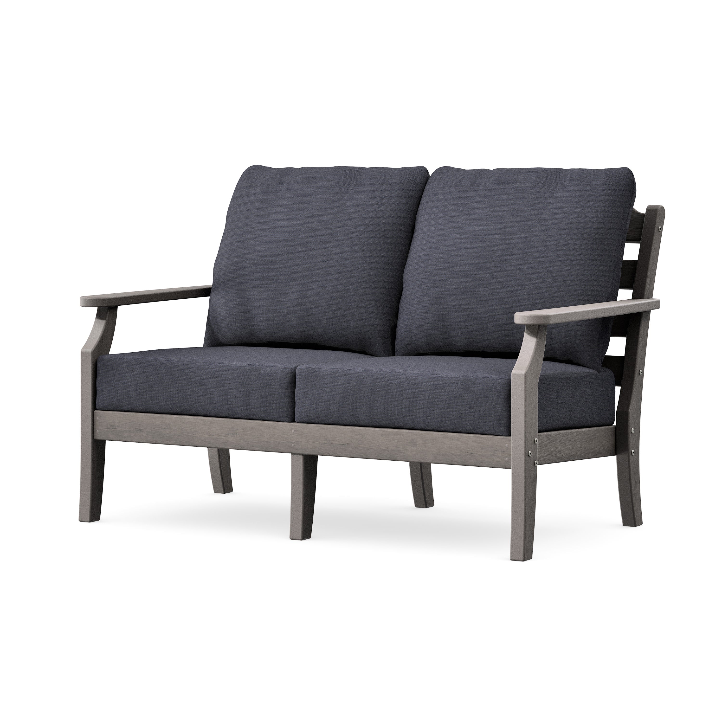 Savannah Deep Seating Loveseat in Driftwood / Midnight Linen