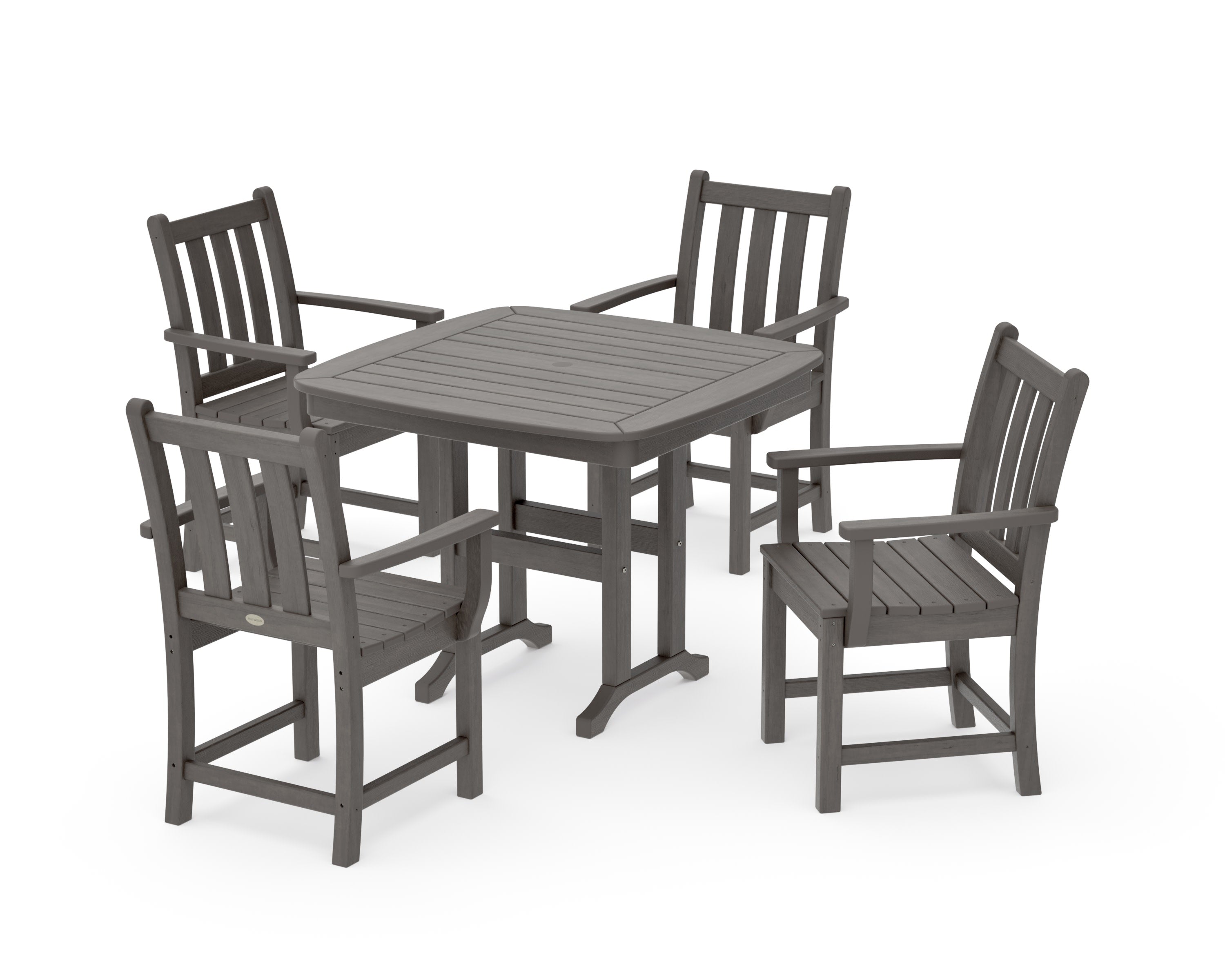 Traditional Garden 5-Piece Dining Set in Driftwood