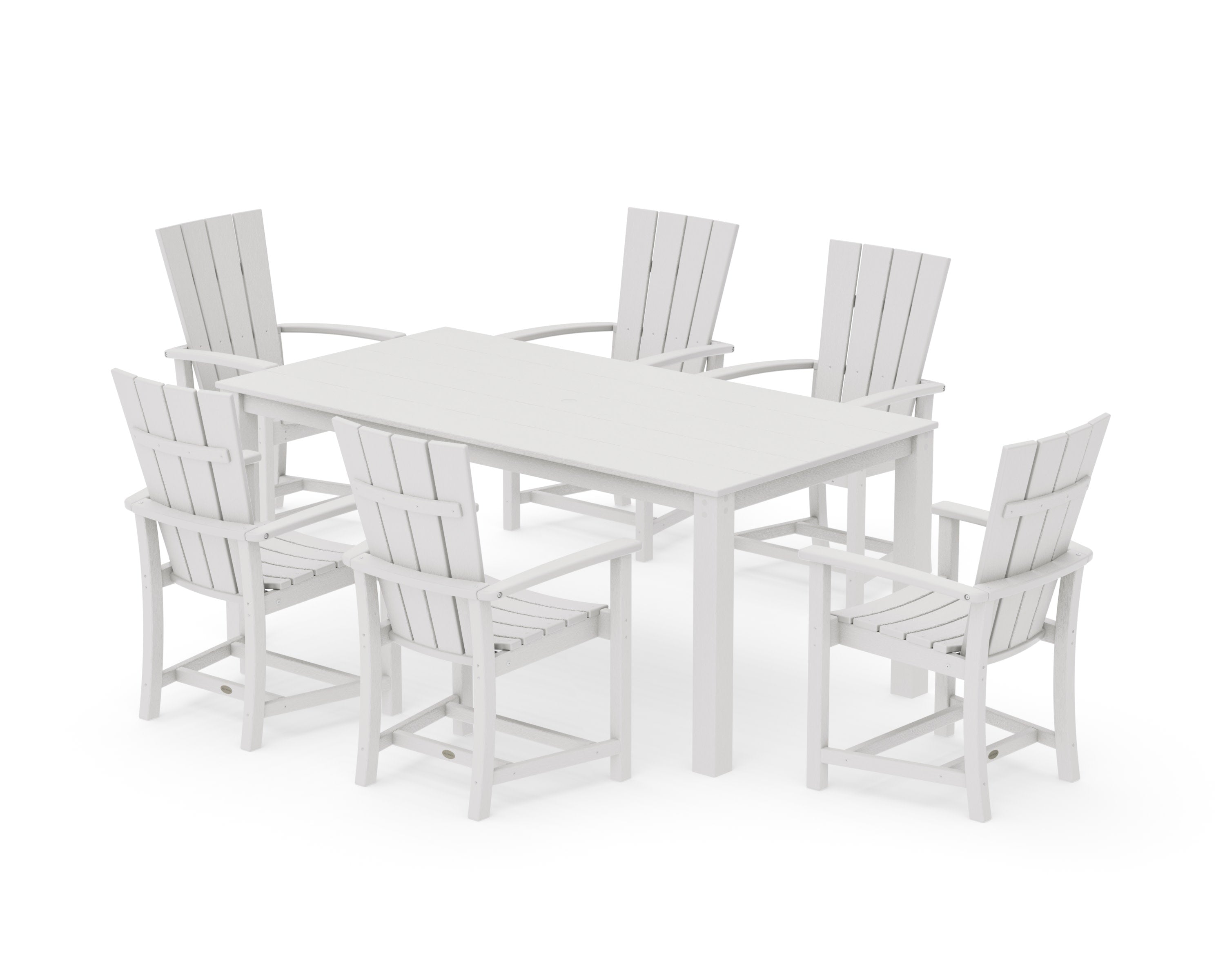 Quattro 7-Piece Parsons Dining Set in Vintage White