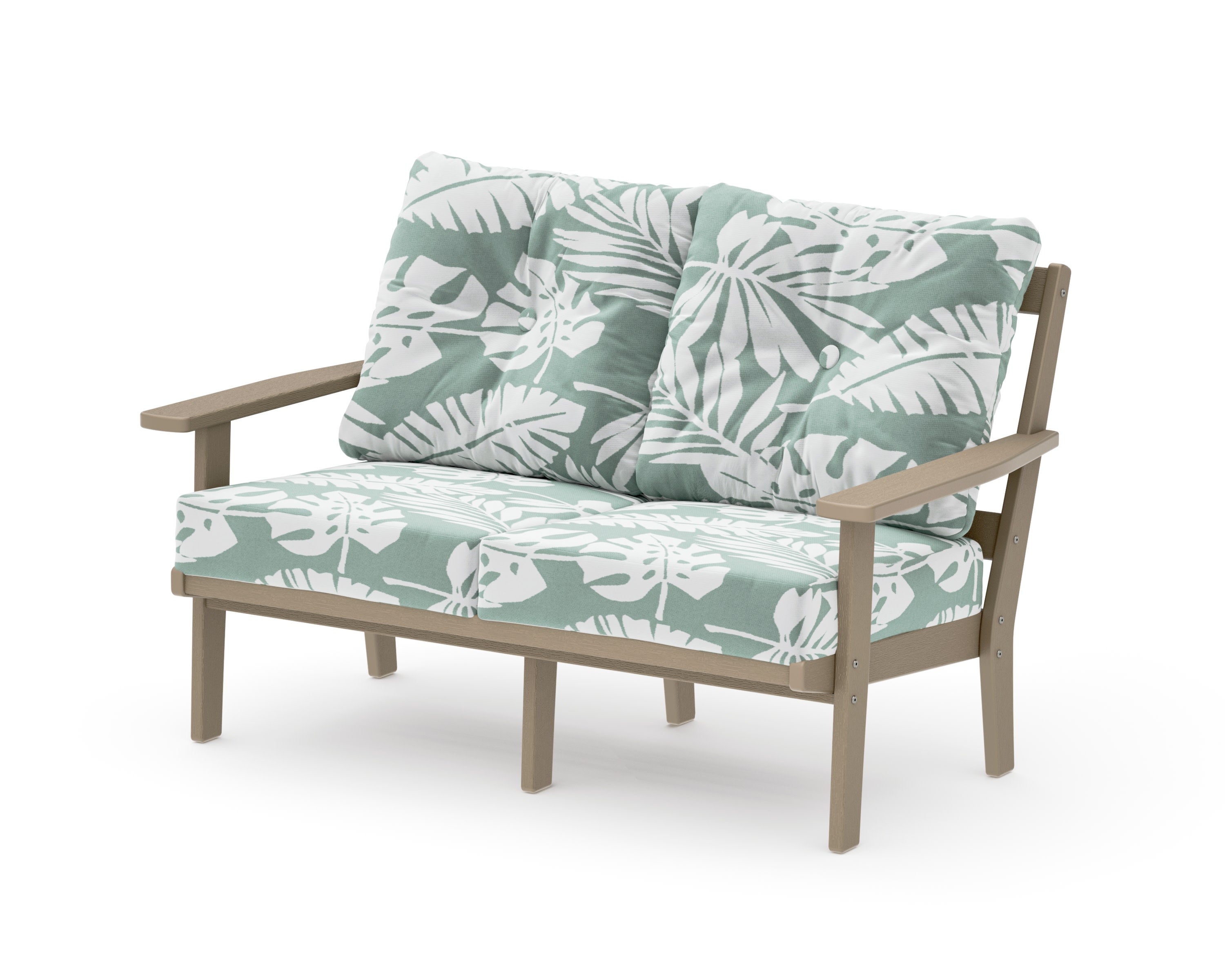 Oxford Deep SeatingLoveseat in Vintage Sahara / Leaf Glacier Spa