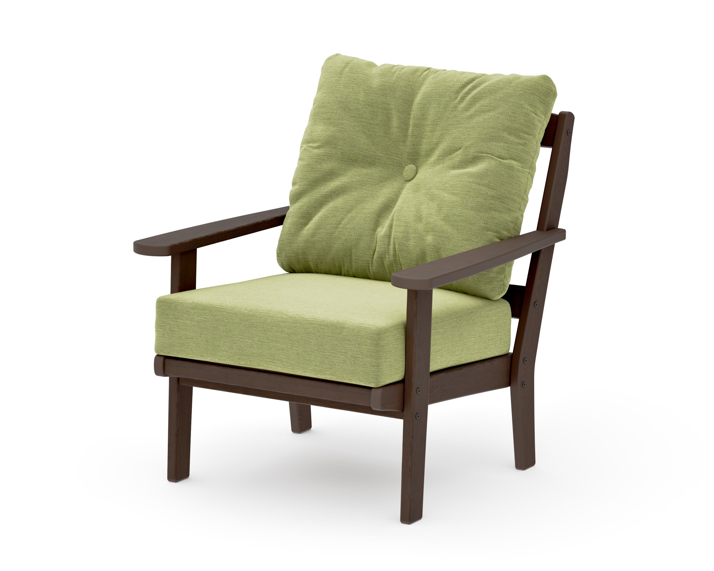 Mission Deep Seating Chair in Kona / Chartreuse Boucle